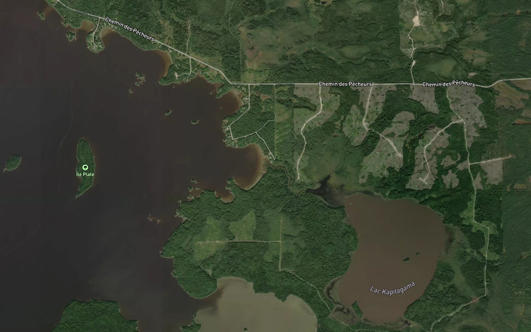 Satellite map of the Decharge du Lac Kapitagama