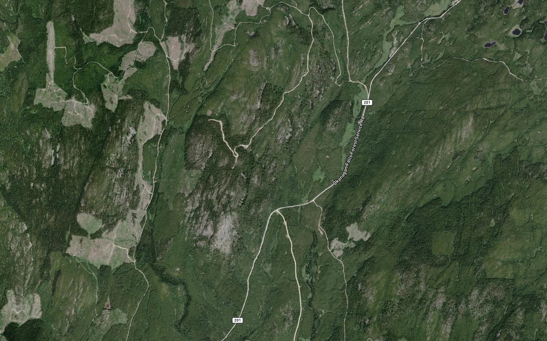 Satellite map of the Idabel Creek