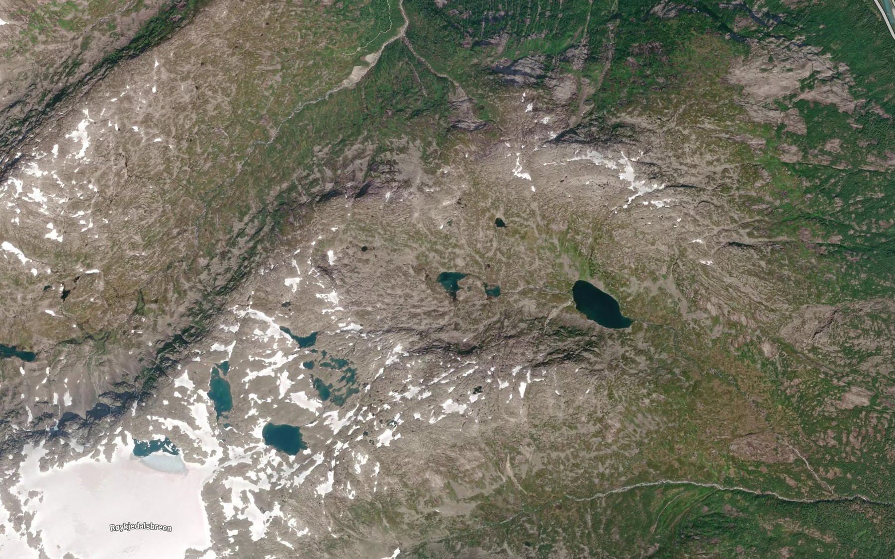 Satellite map of the Smavatni