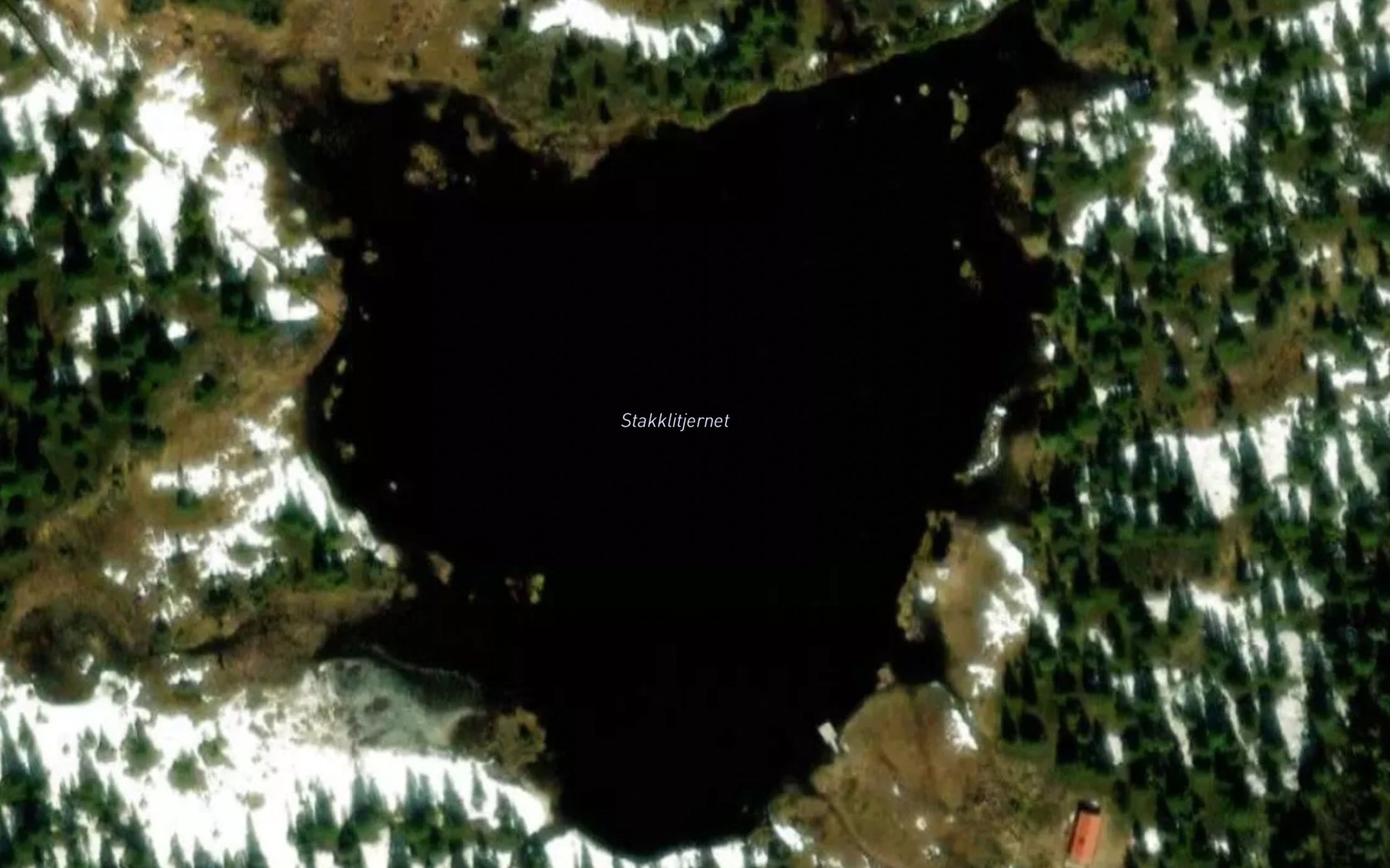 Satellite map of the Stakklitjernet