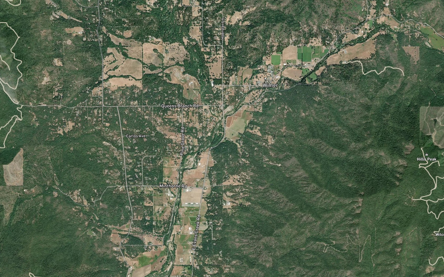 Satellite map of the Saddle Creek