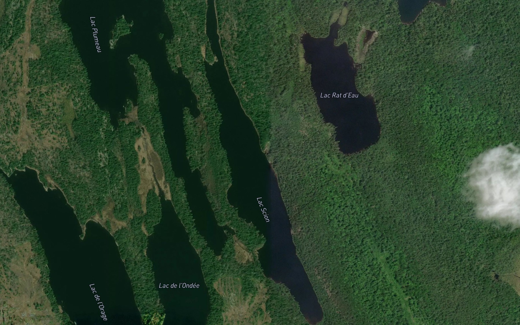 Satellite map of the Lac Scion
