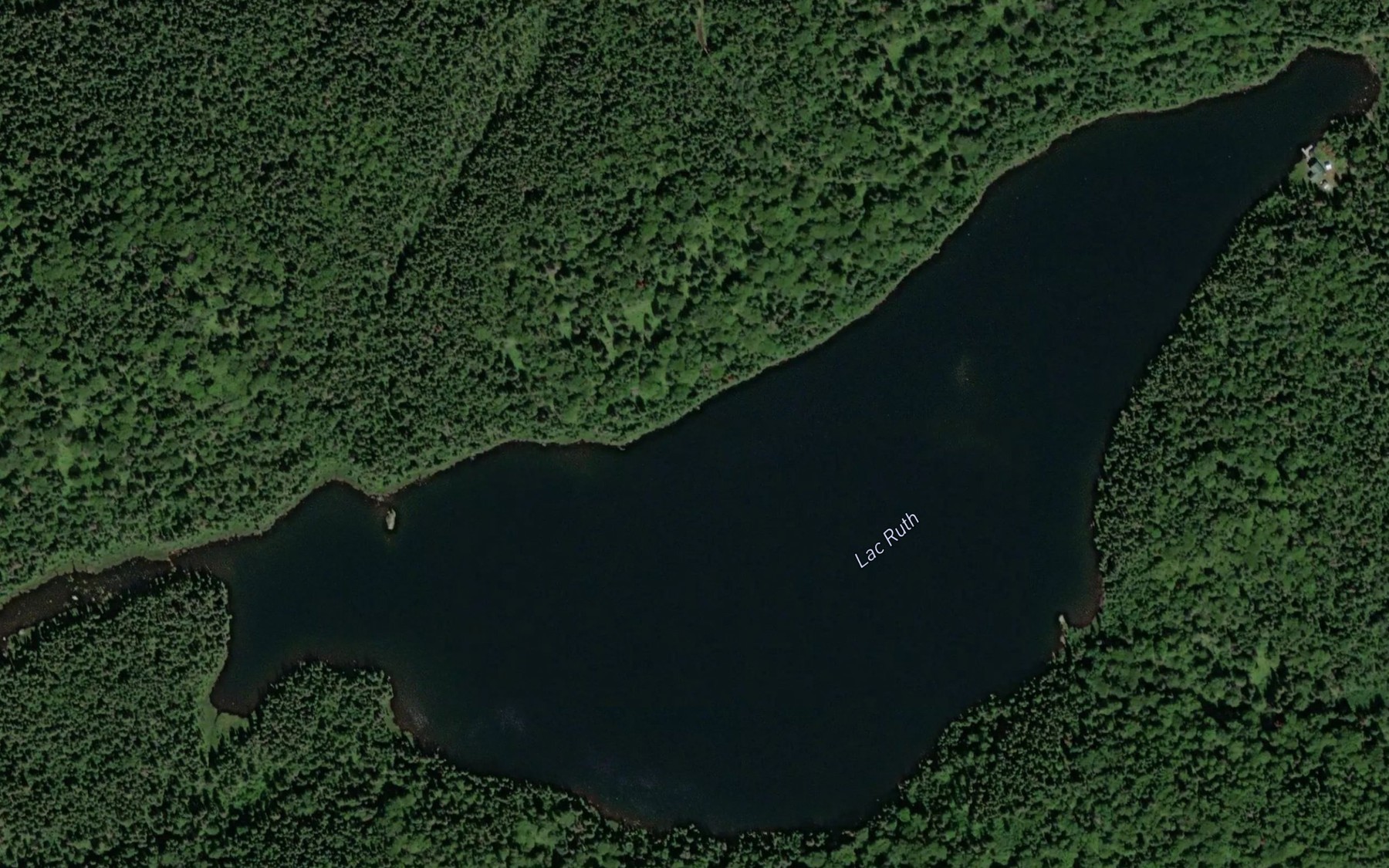 Satellite map of the Lac Ruth