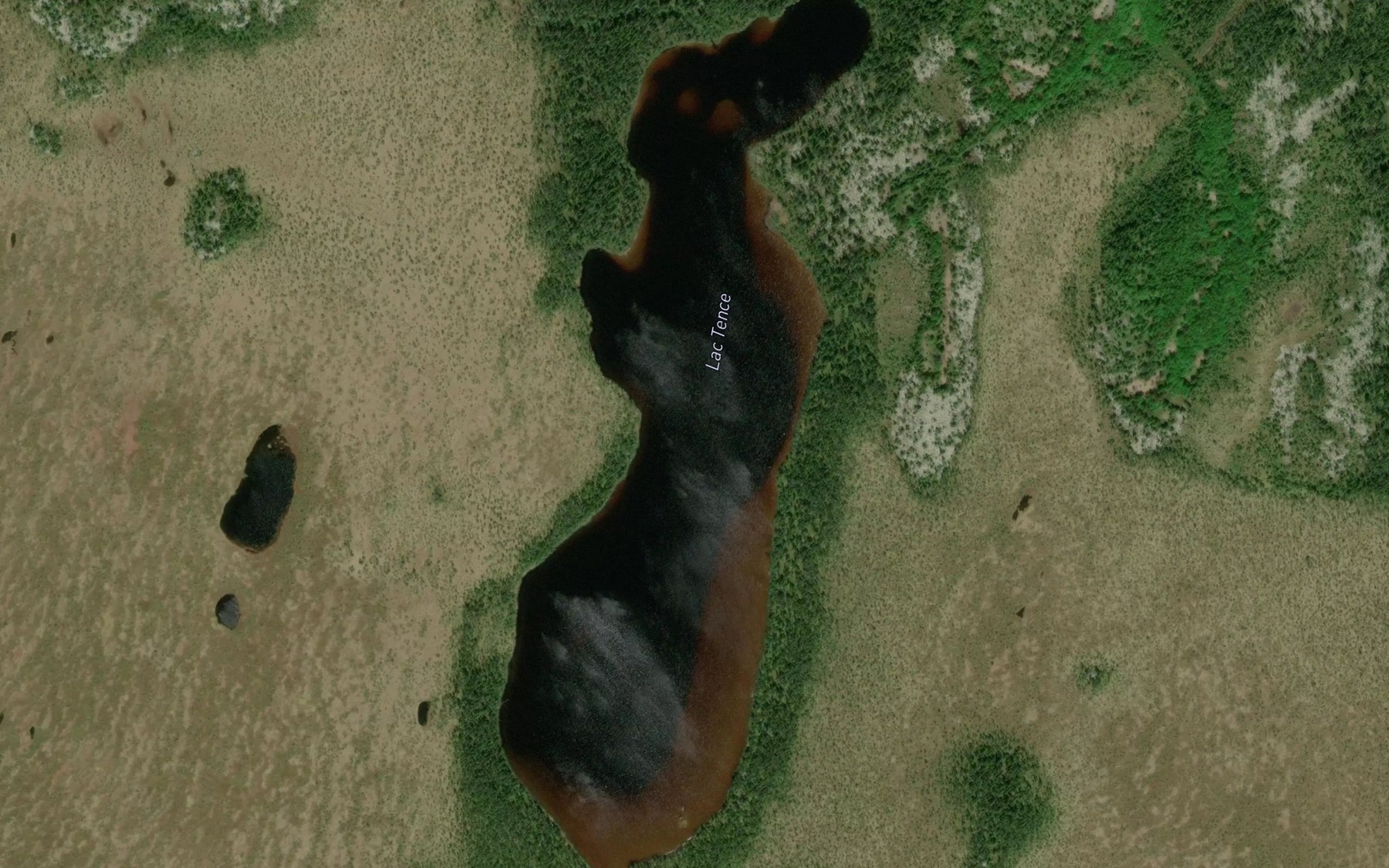 Satellite map of the Lac Tence