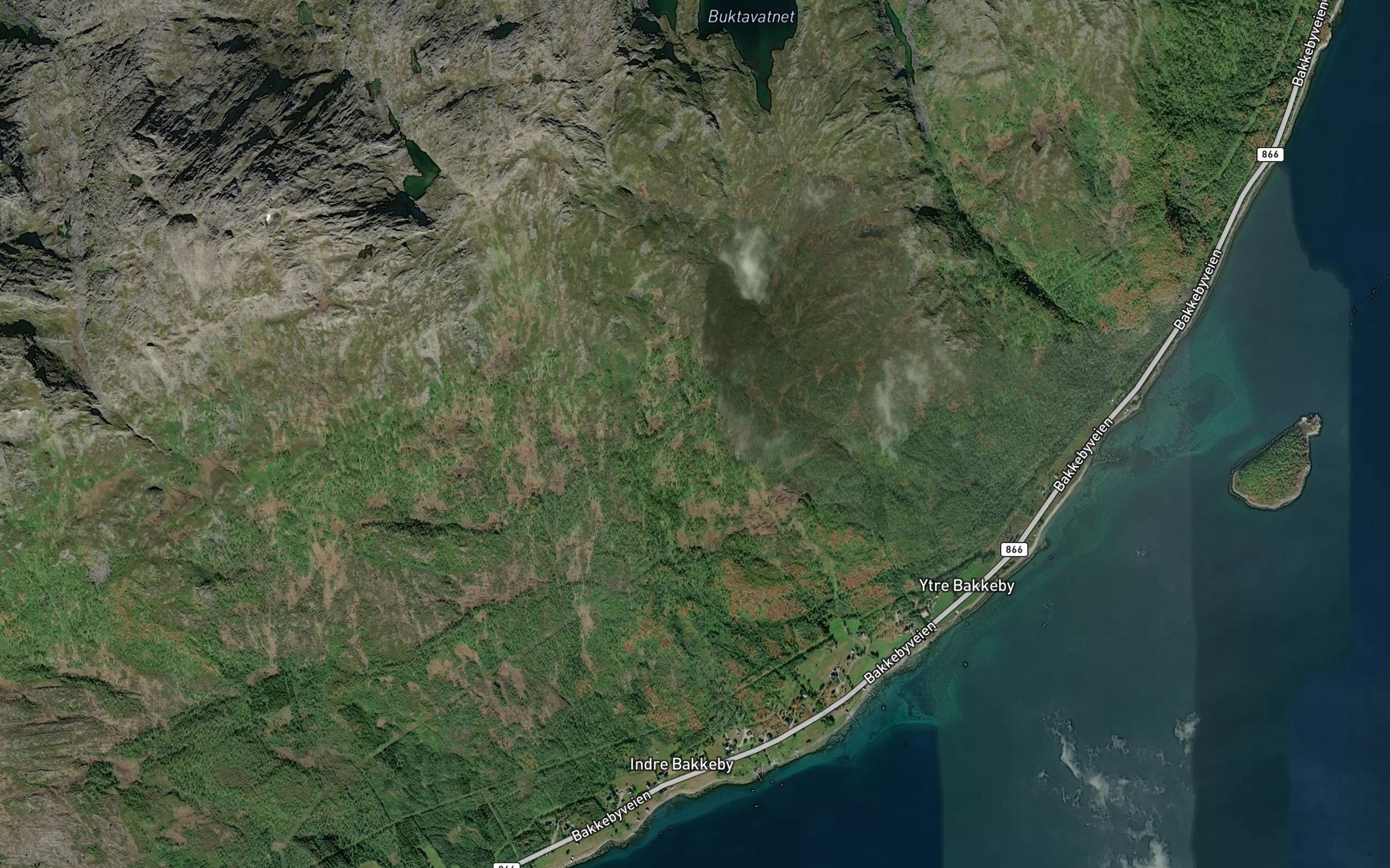 Satellite map of the Marsidielva