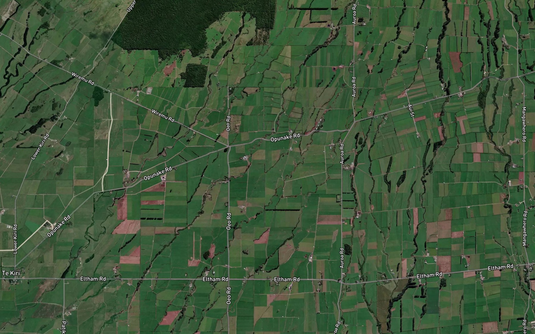Satellite map of the Oeo Stream