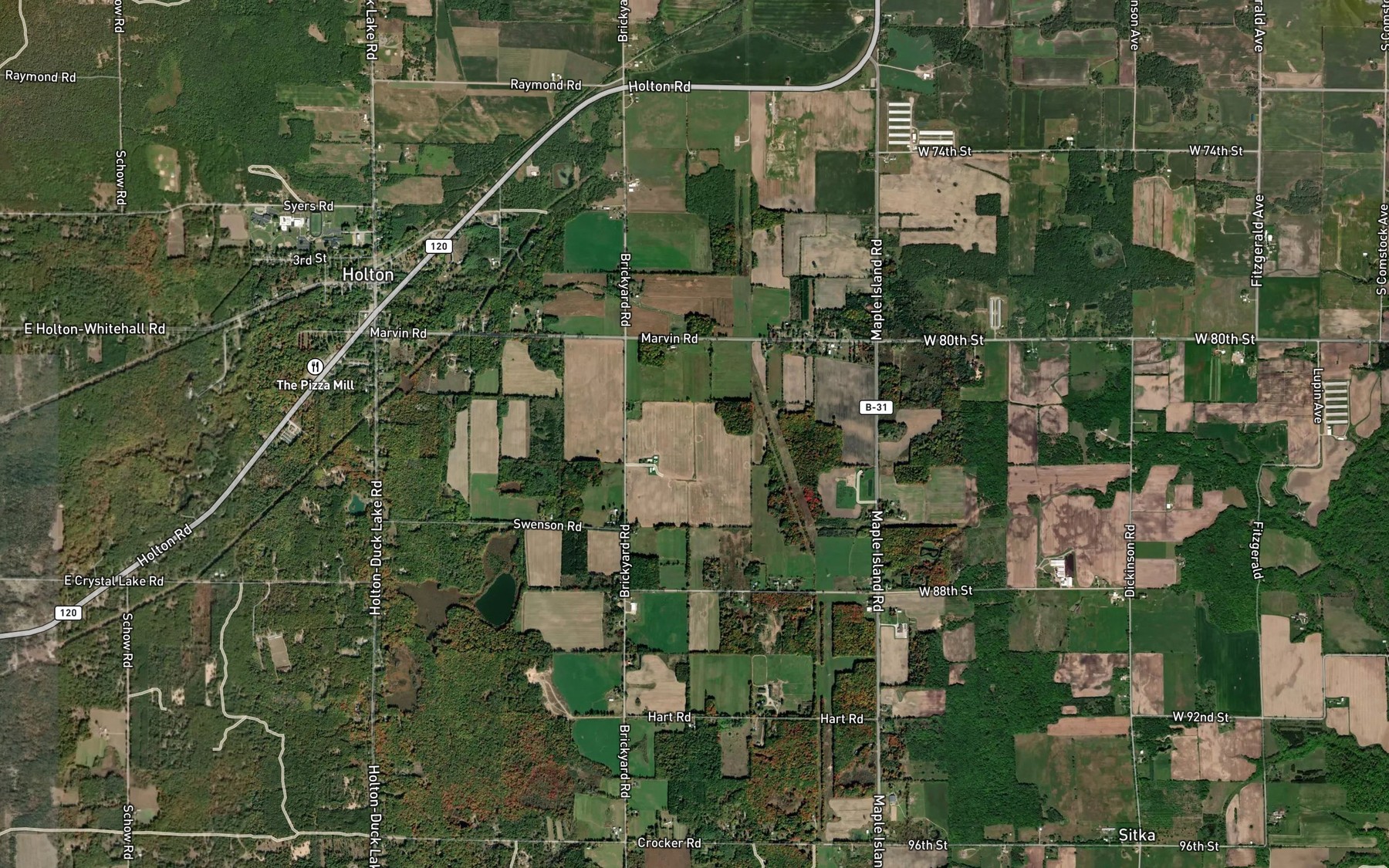 Satellite map of the Folsom Drain