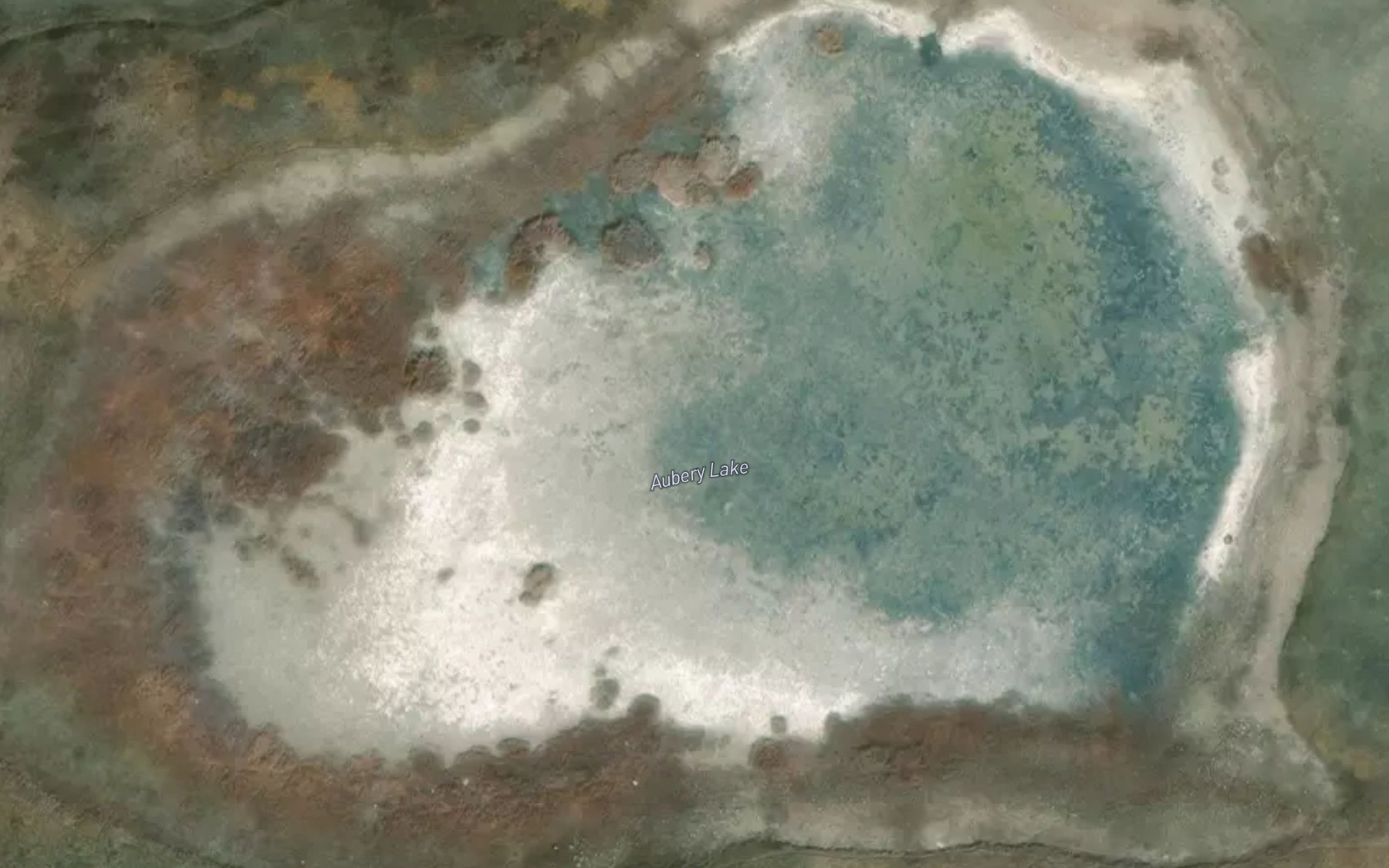 Satellite map of the Aubery Lake