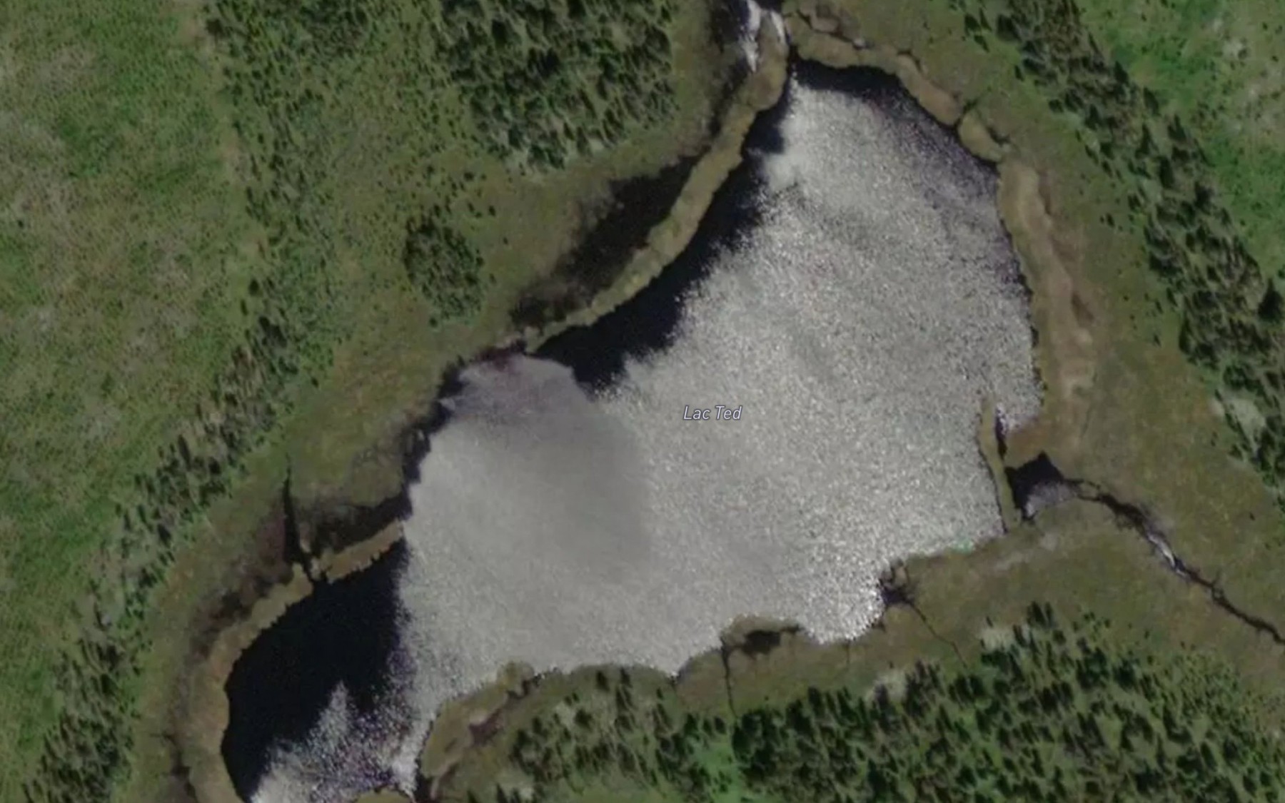 Satellite map of the Lac Ted