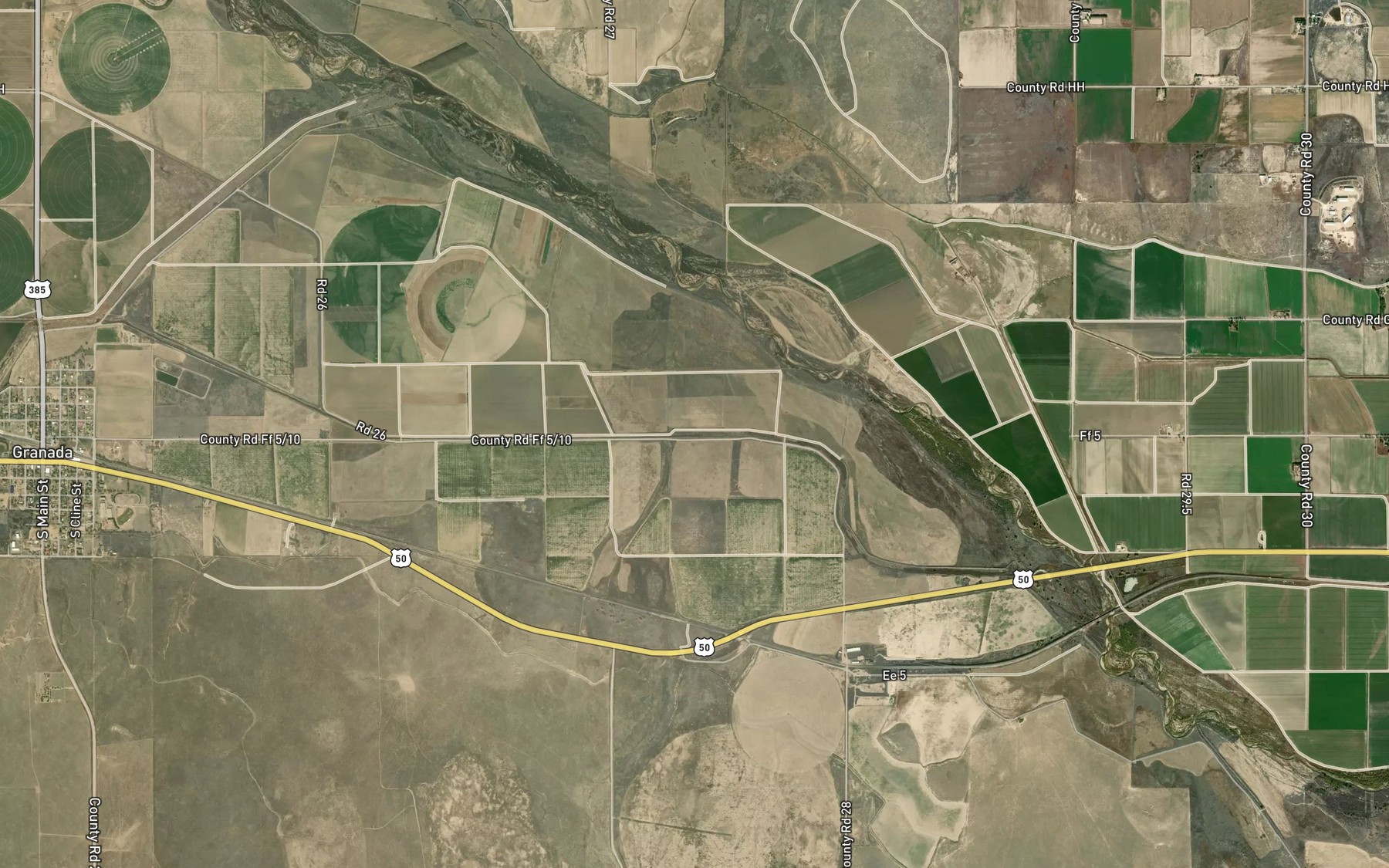 Satellite map of the Granada Ditch
