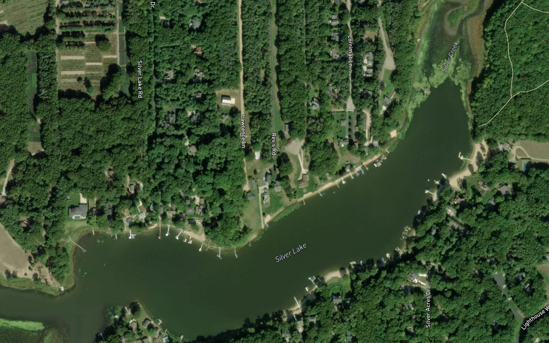 Satellite map of the Silver Lake