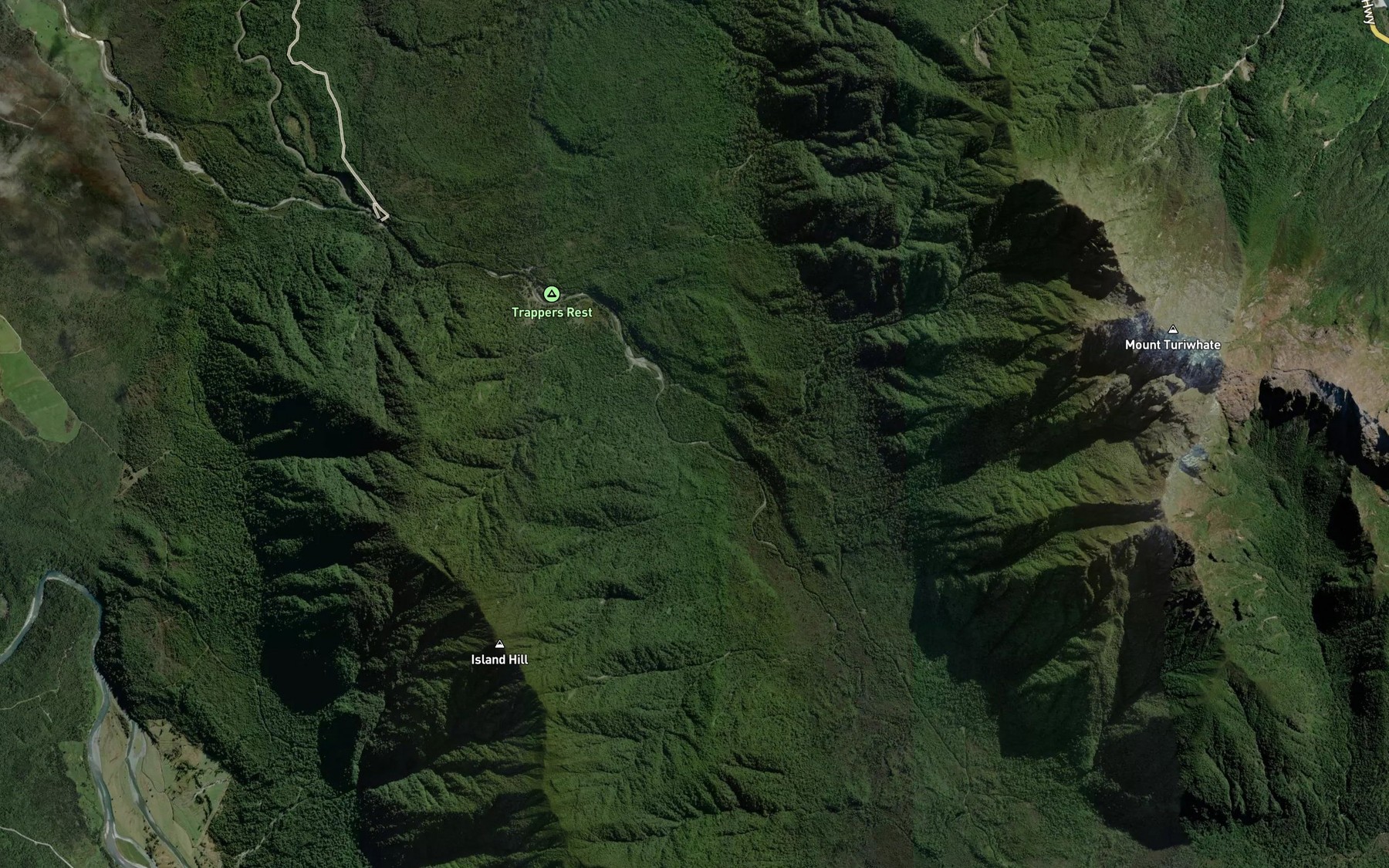 Satellite map of the Kawhaka Creek