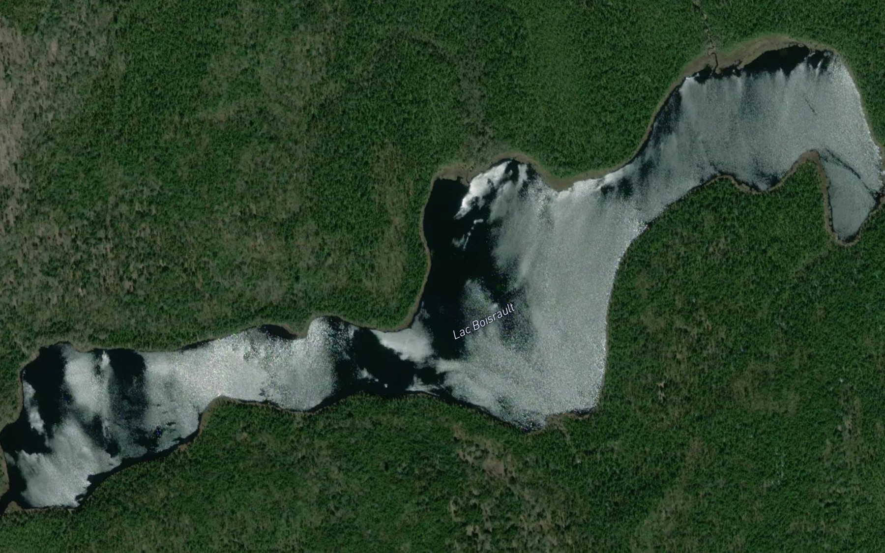 Satellite map of the Lac Boisrault