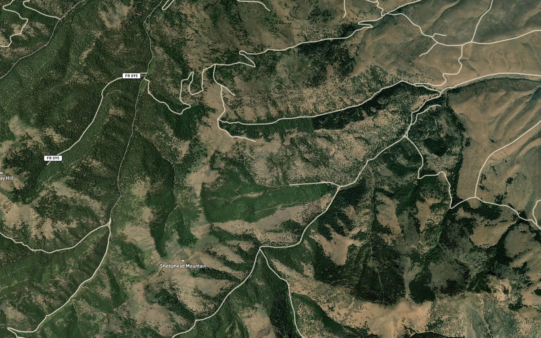 Satellite map of the Ledge Spring