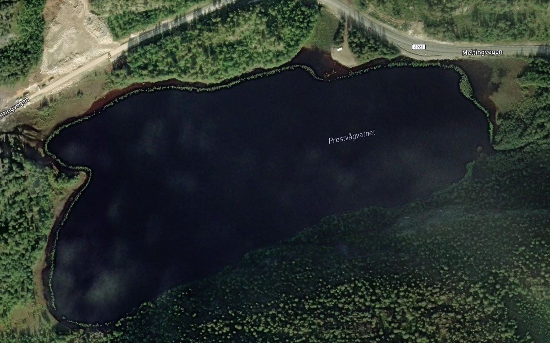 Satellite map of the Prestvagvatnet