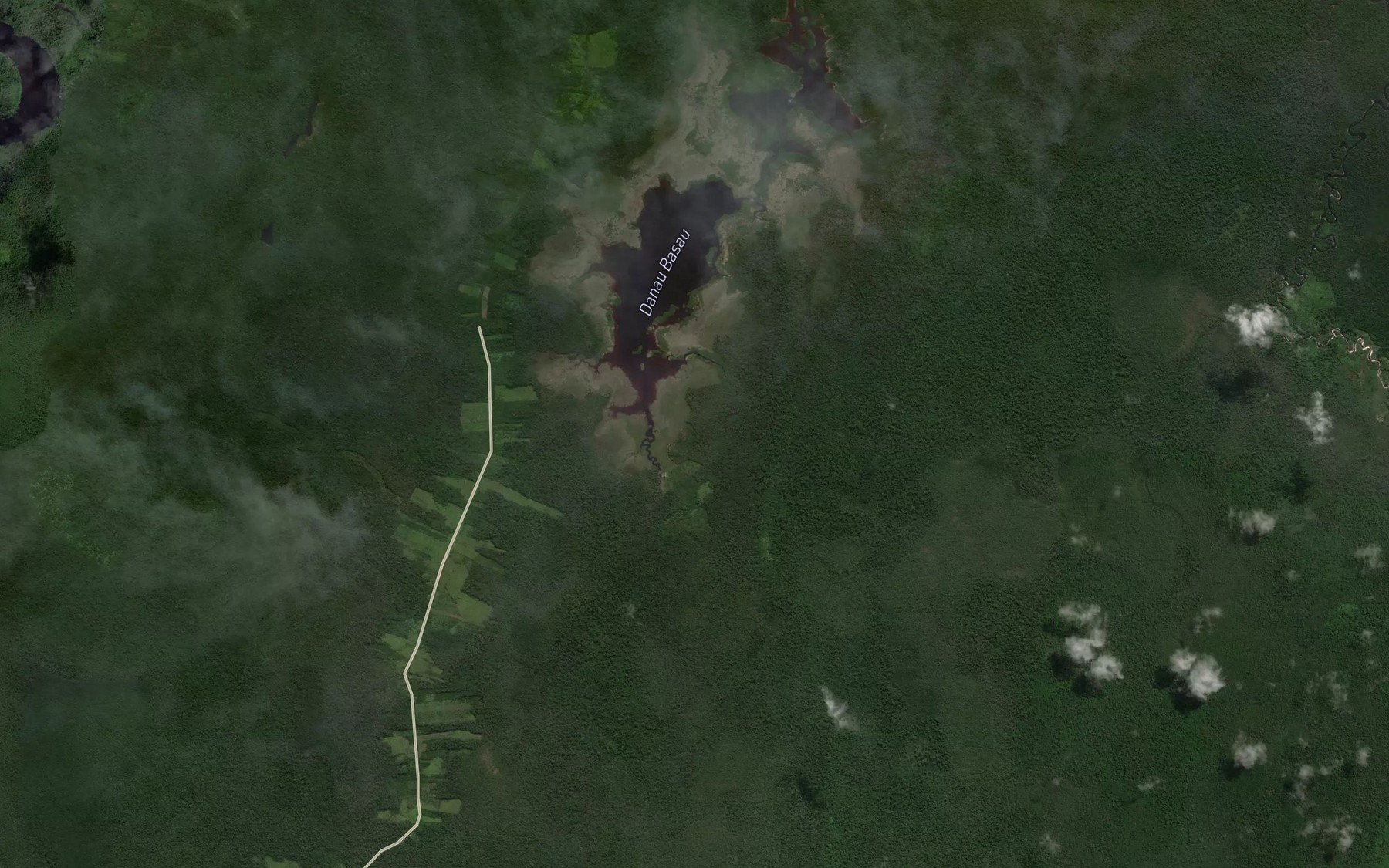 Satellite map of the Danau Basau