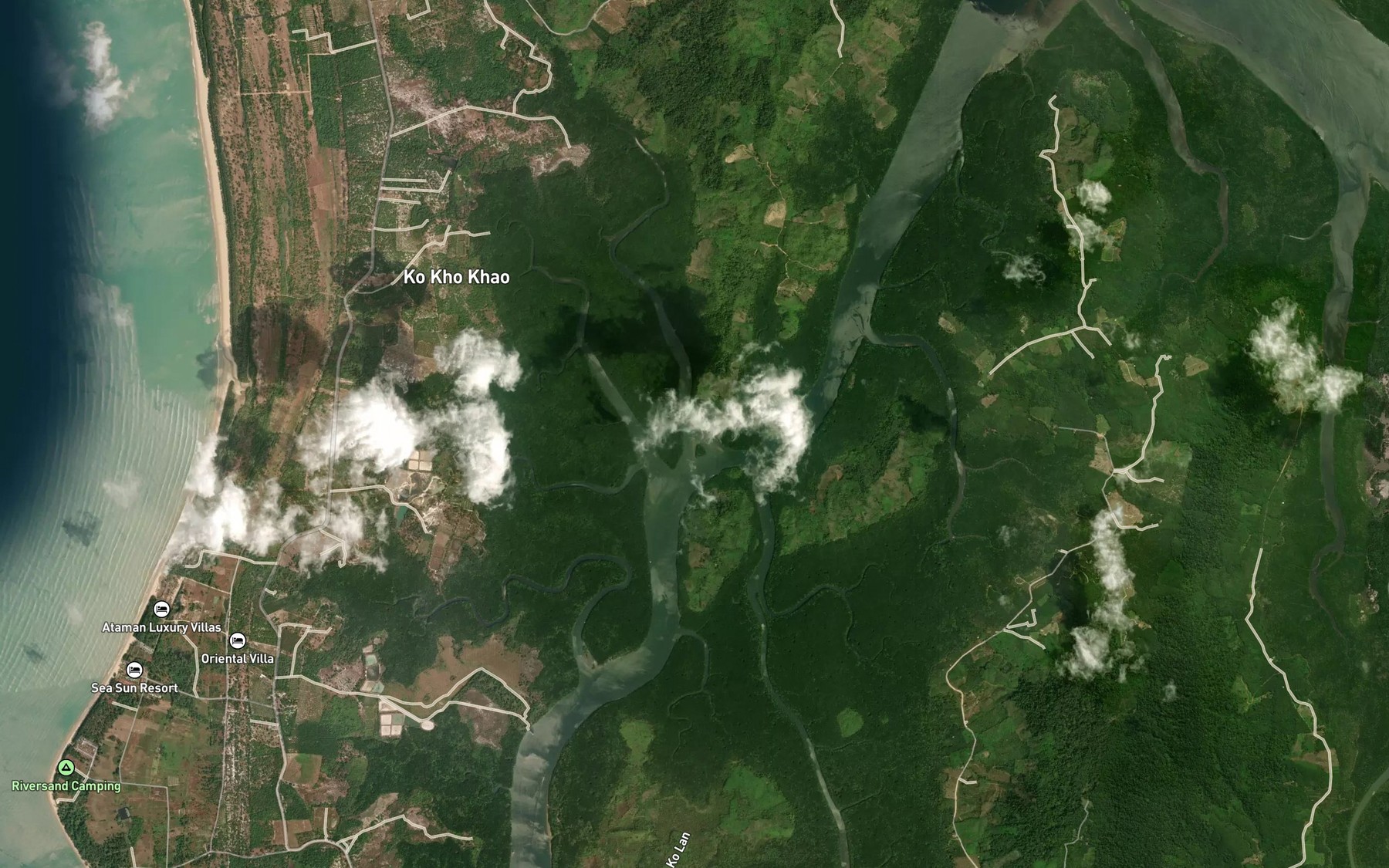 Satellite map of the Khlong Bang Niang