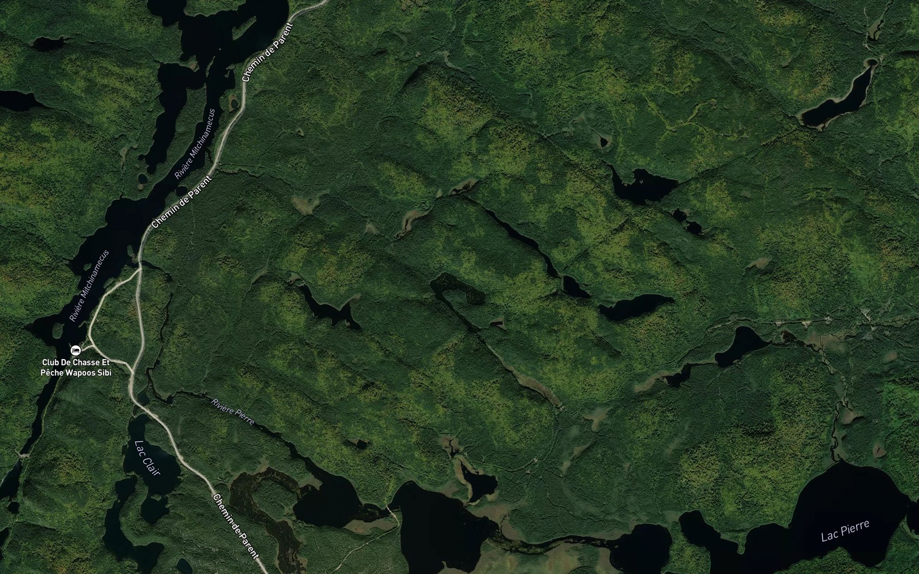Satellite map of the Lac Kelly