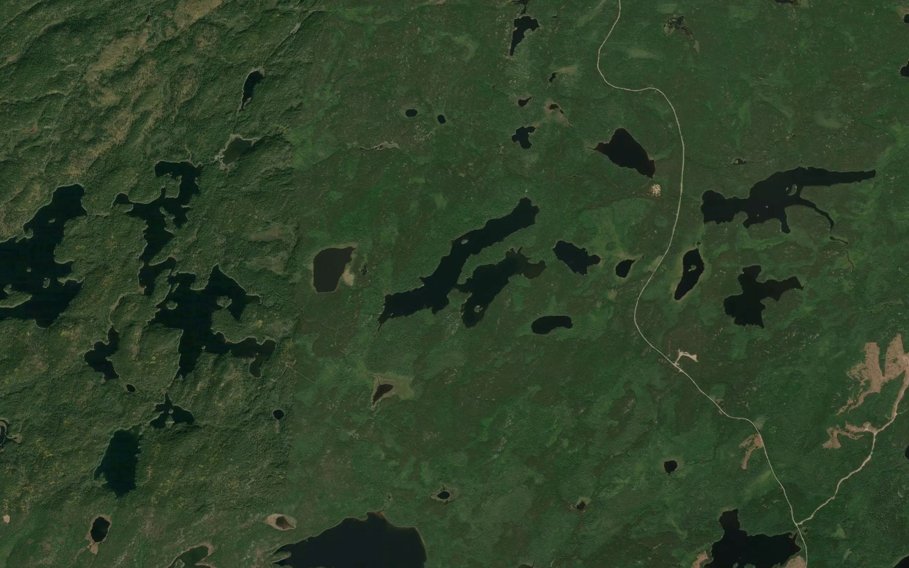 Satellite map of the Jumping Lake