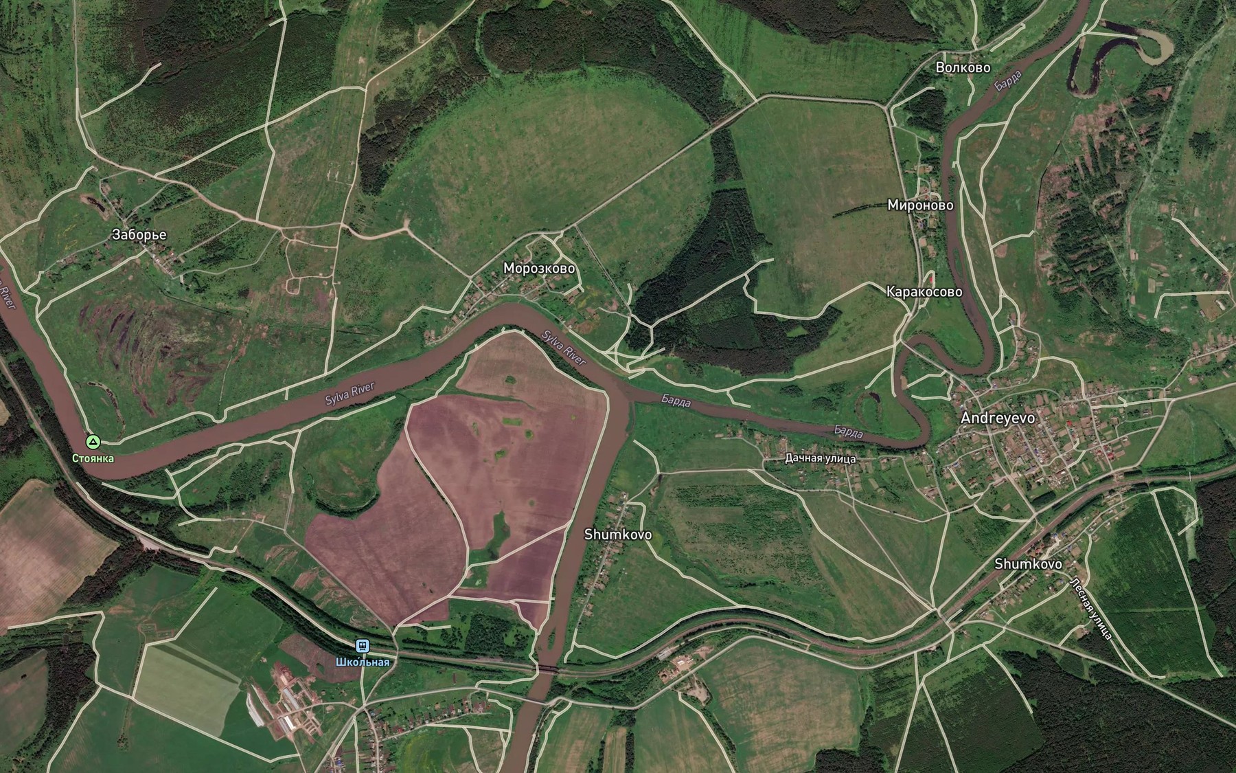 Satellite map of the Barda