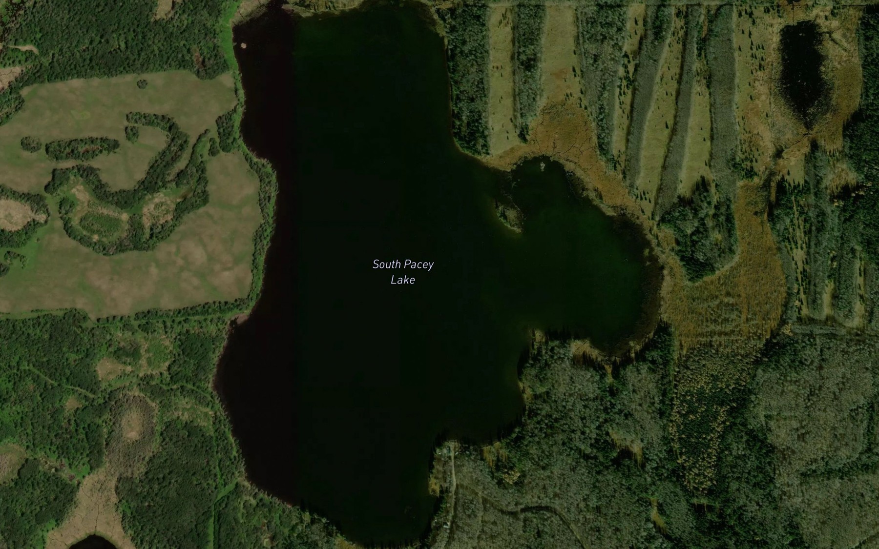 Satellite map of the South Pacey Lake