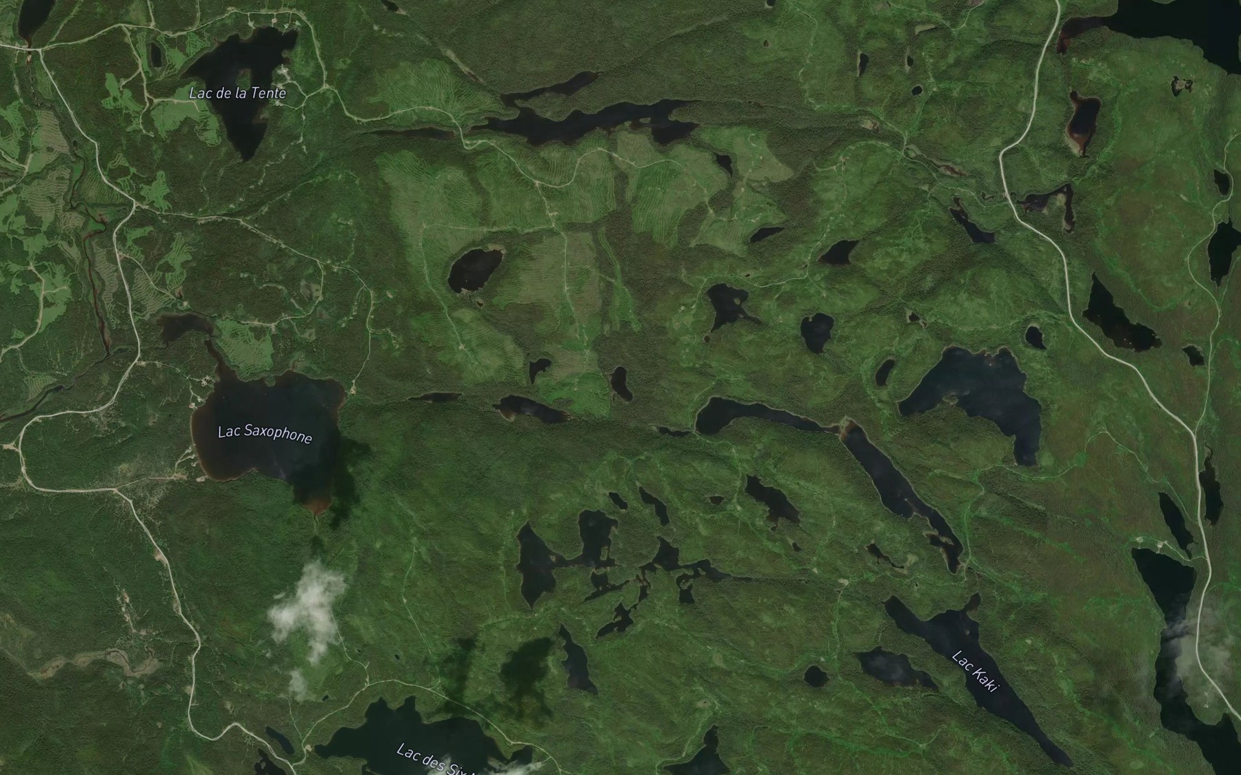 Satellite map of the Lac Moulu