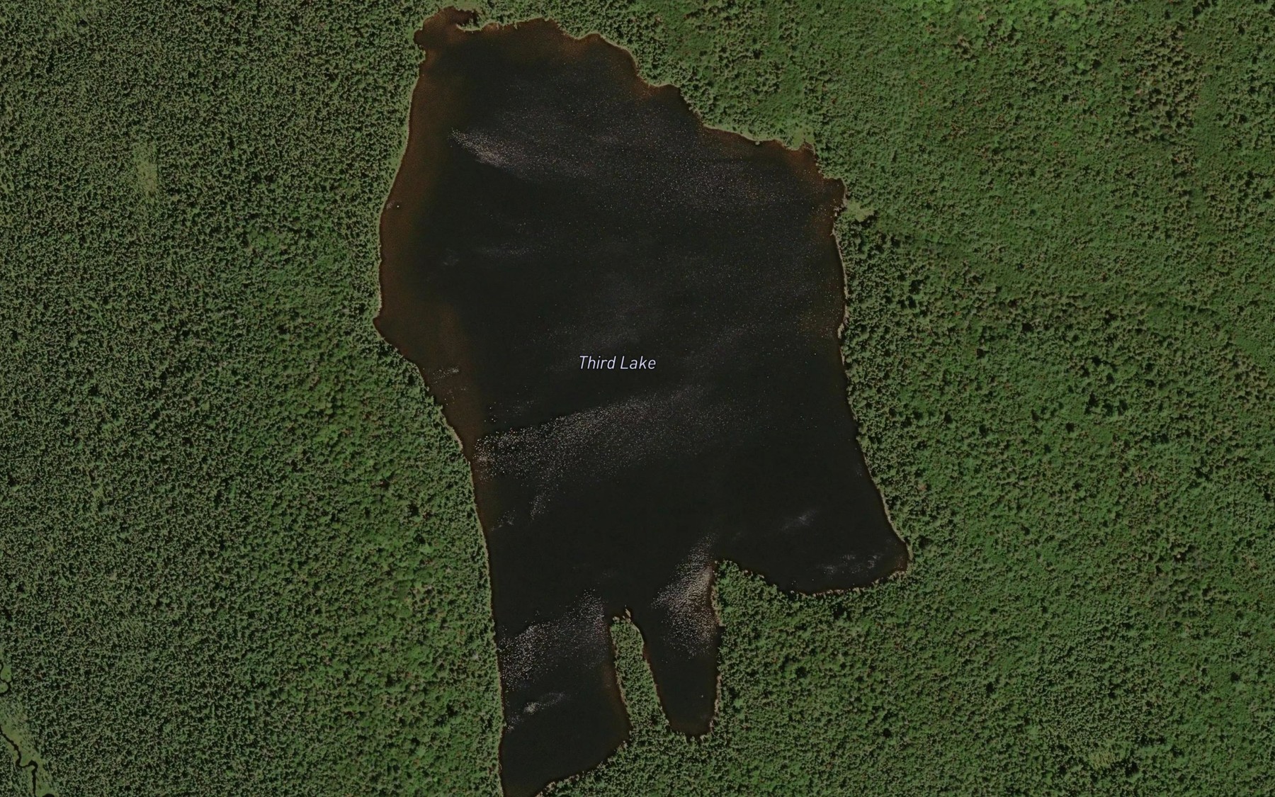 Satellite map of the Third Lake