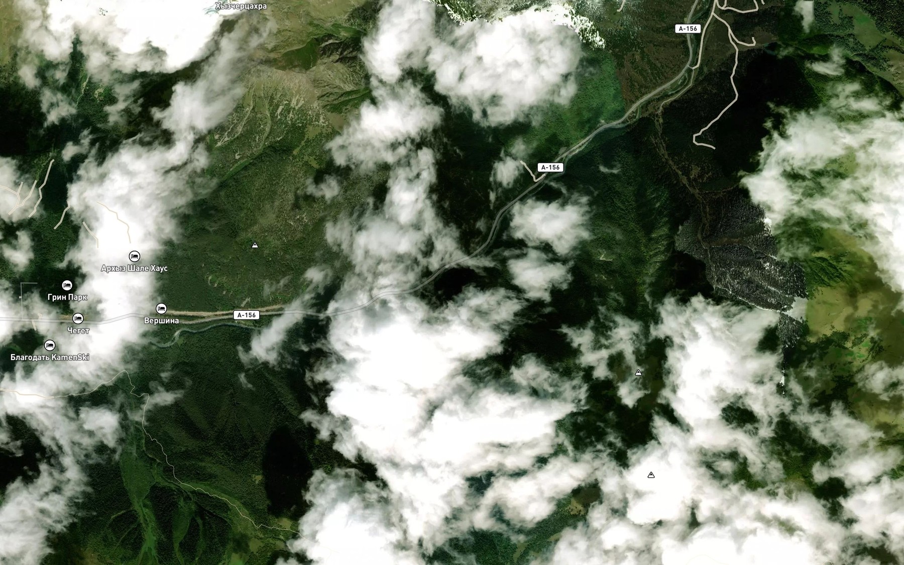 Satellite map of the Malyy Rapochay