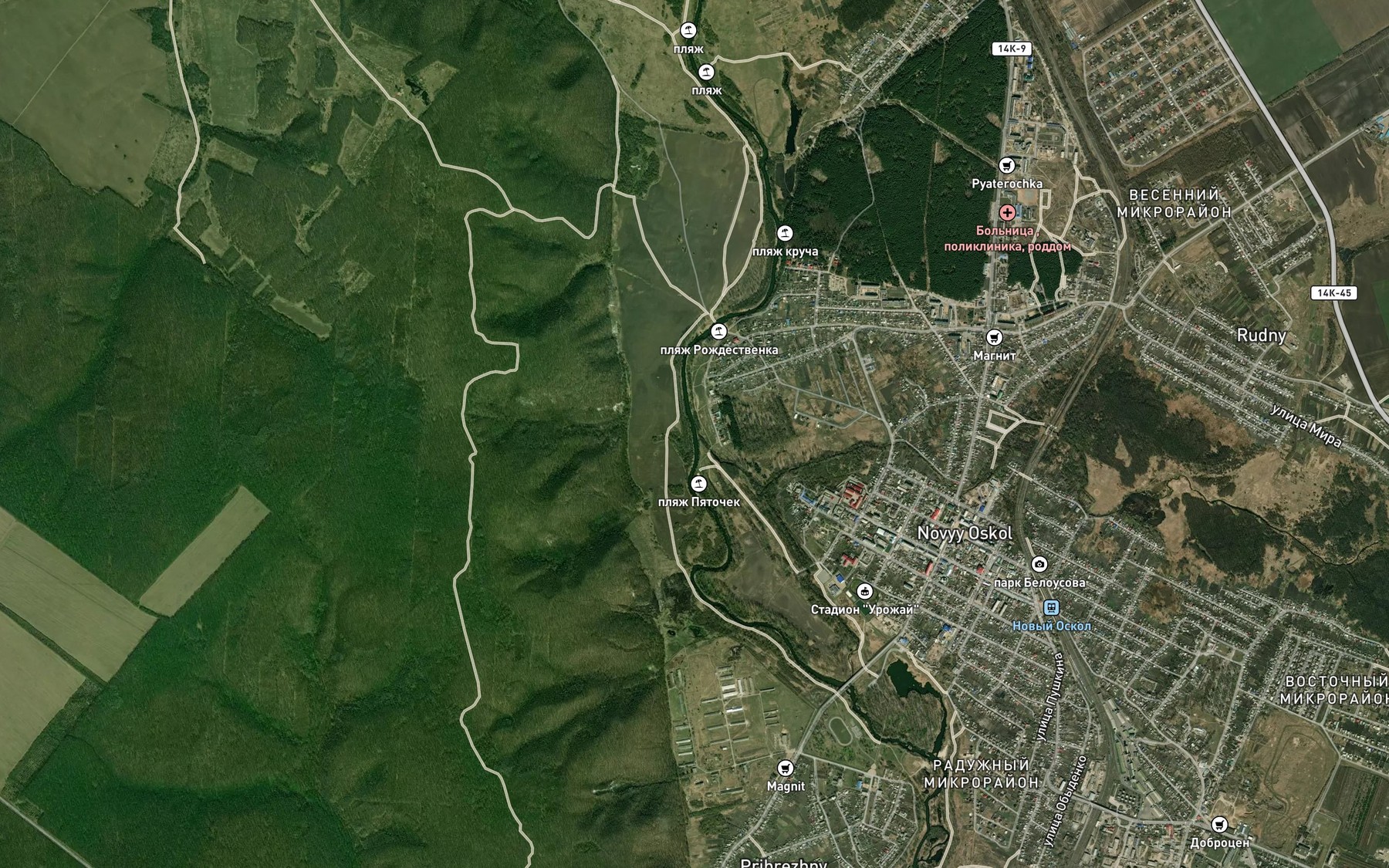 Satellite map of the Belen'kaya