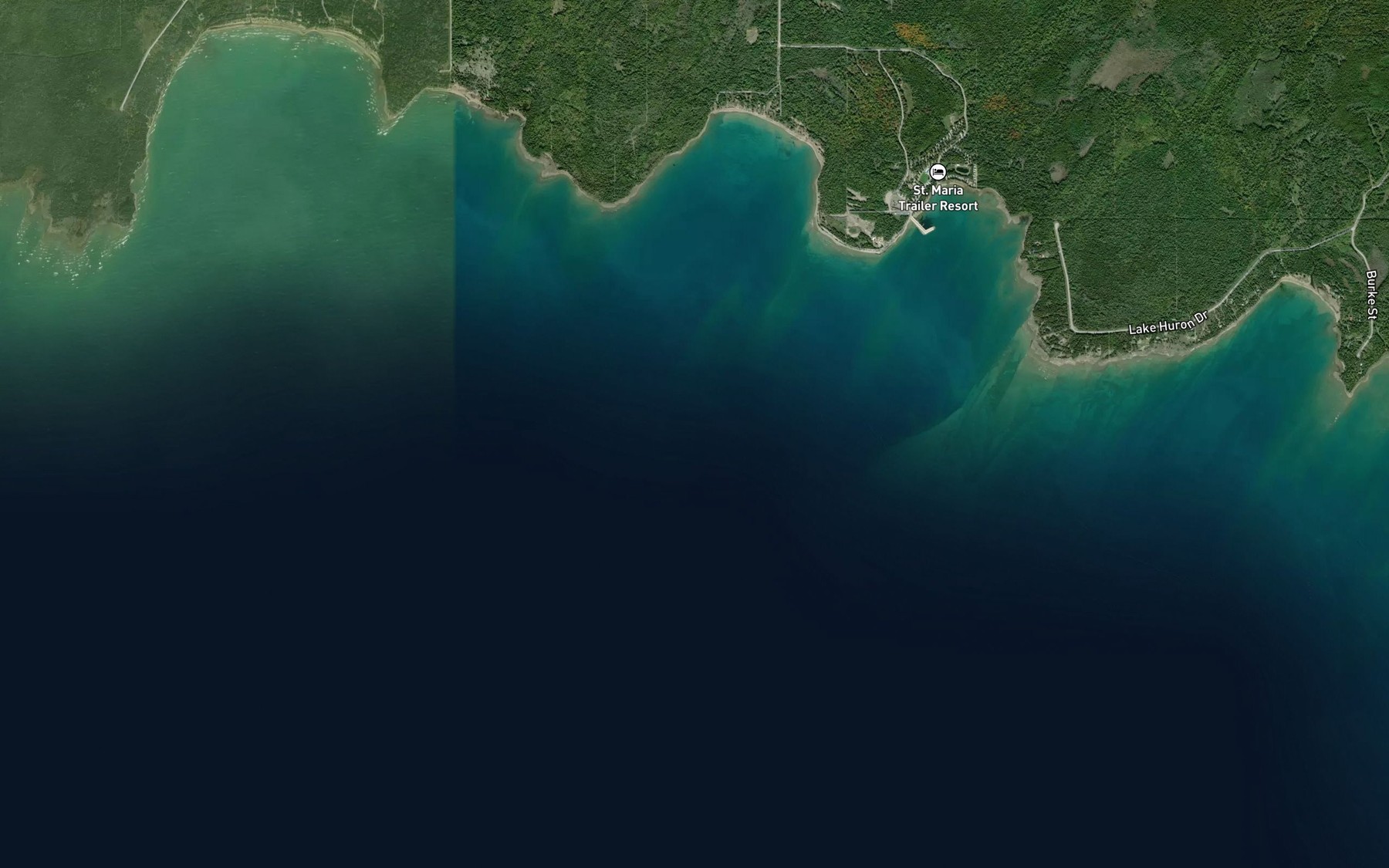 Satellite map of the Lougheed Reef