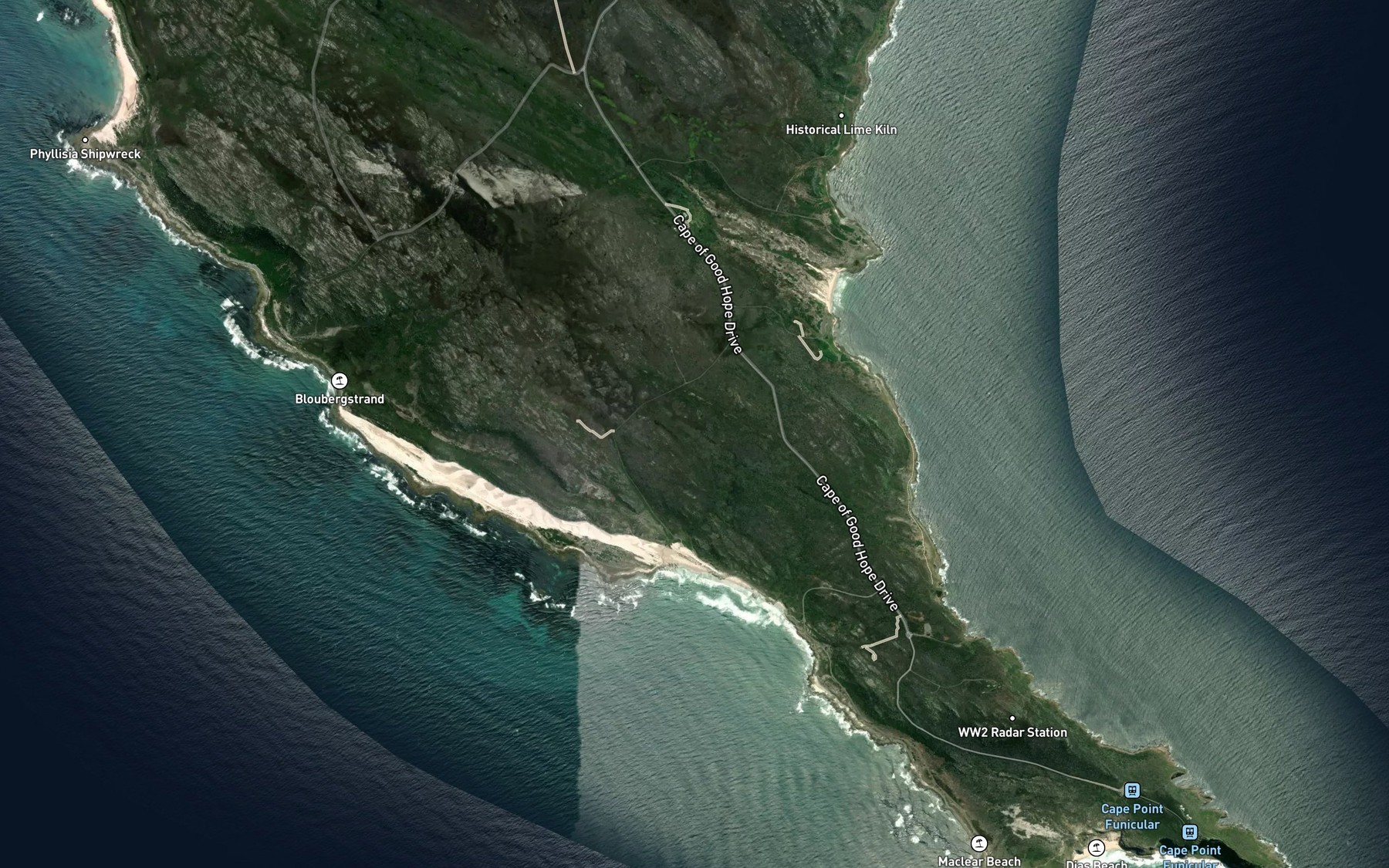 Satellite map of the Skilpadvlei