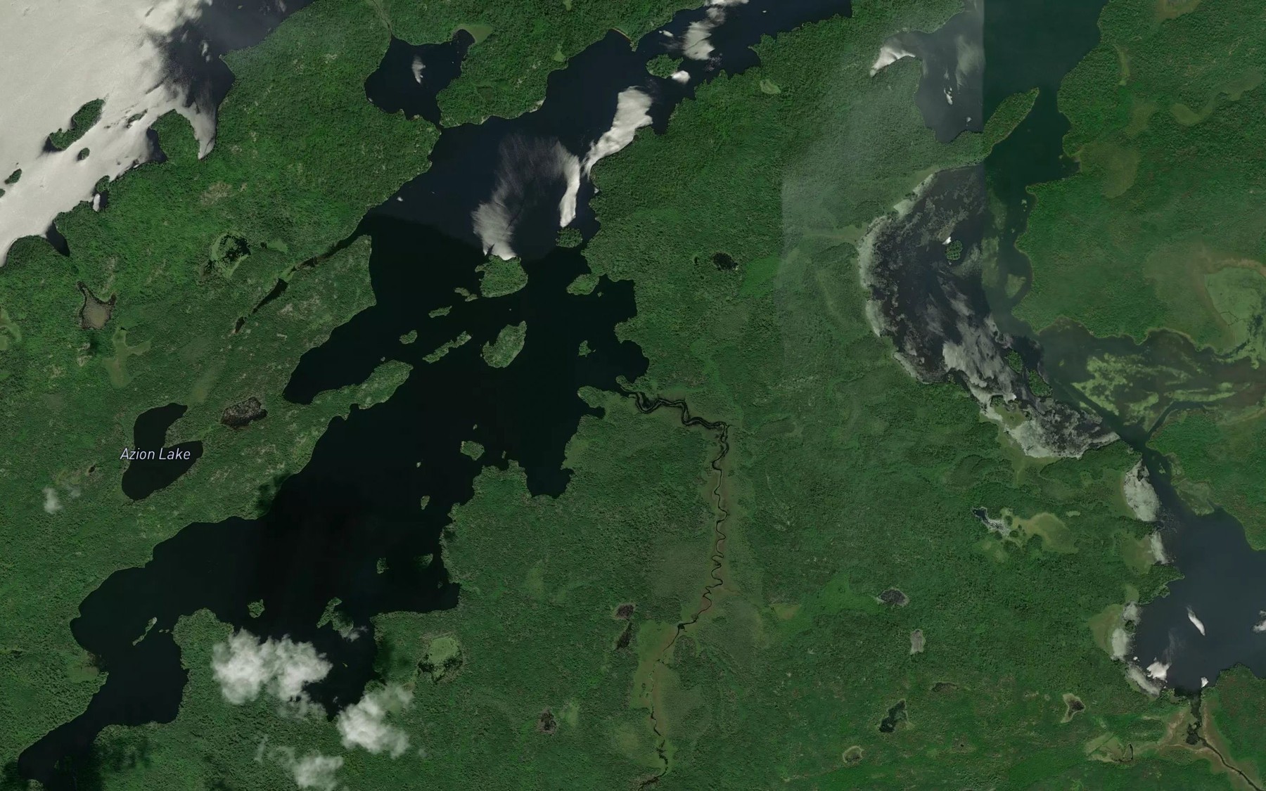 Satellite map of the Muskeg Creek