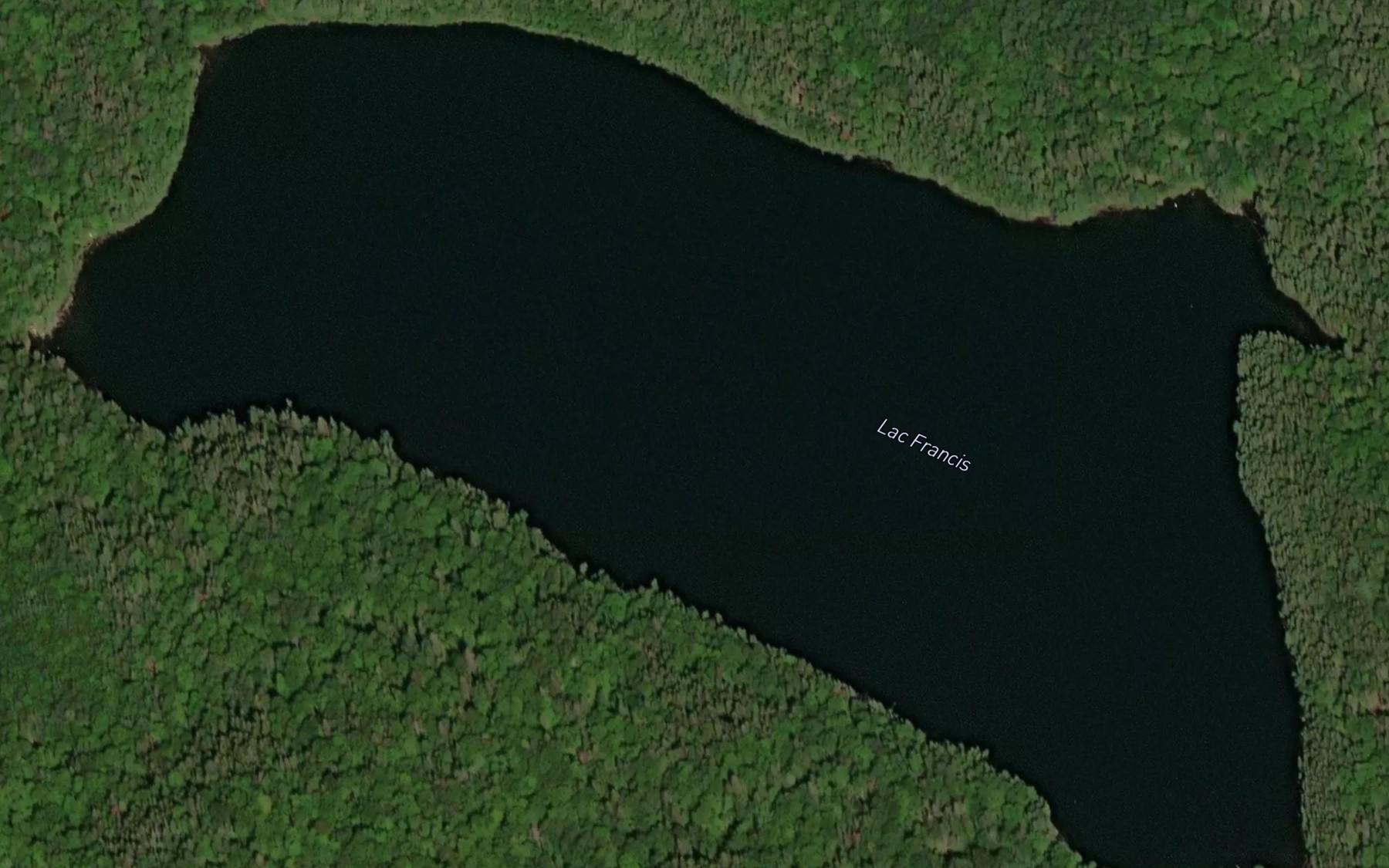 Satellite map of the Lac Francis