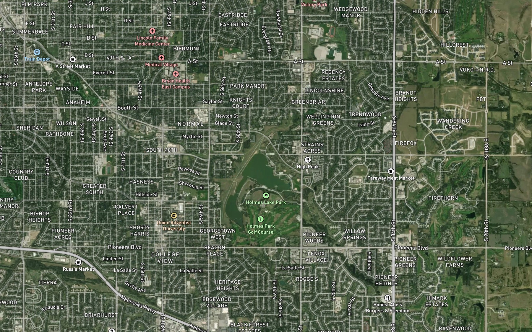 Satellite map of the Spot 6