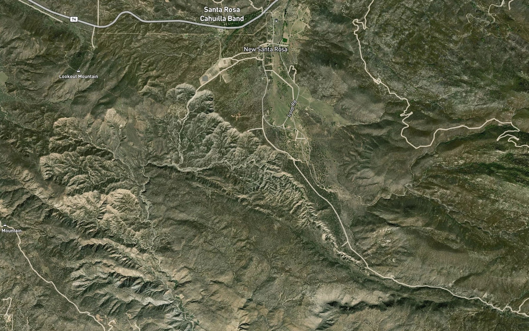 Satellite map of the Coyote Creek