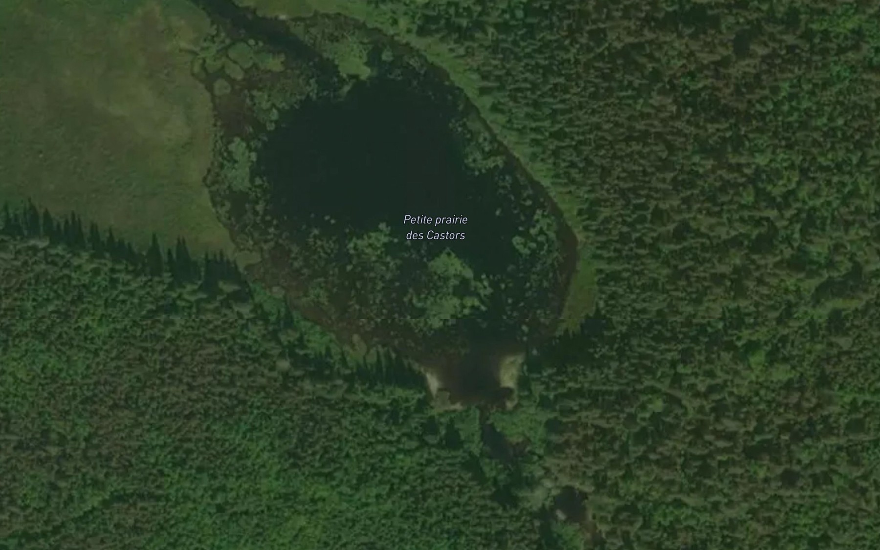 Satellite map of the Petite prairie des Castors