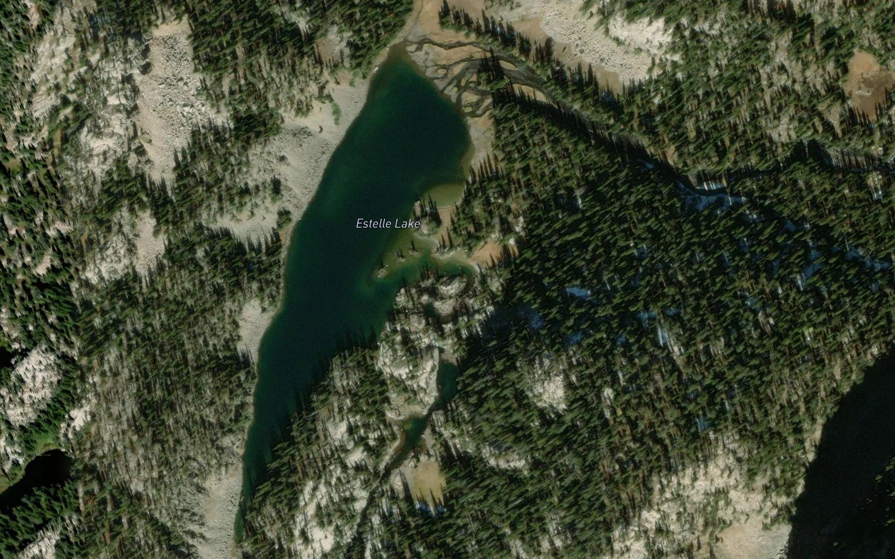 Satellite map of the Estelle Lake