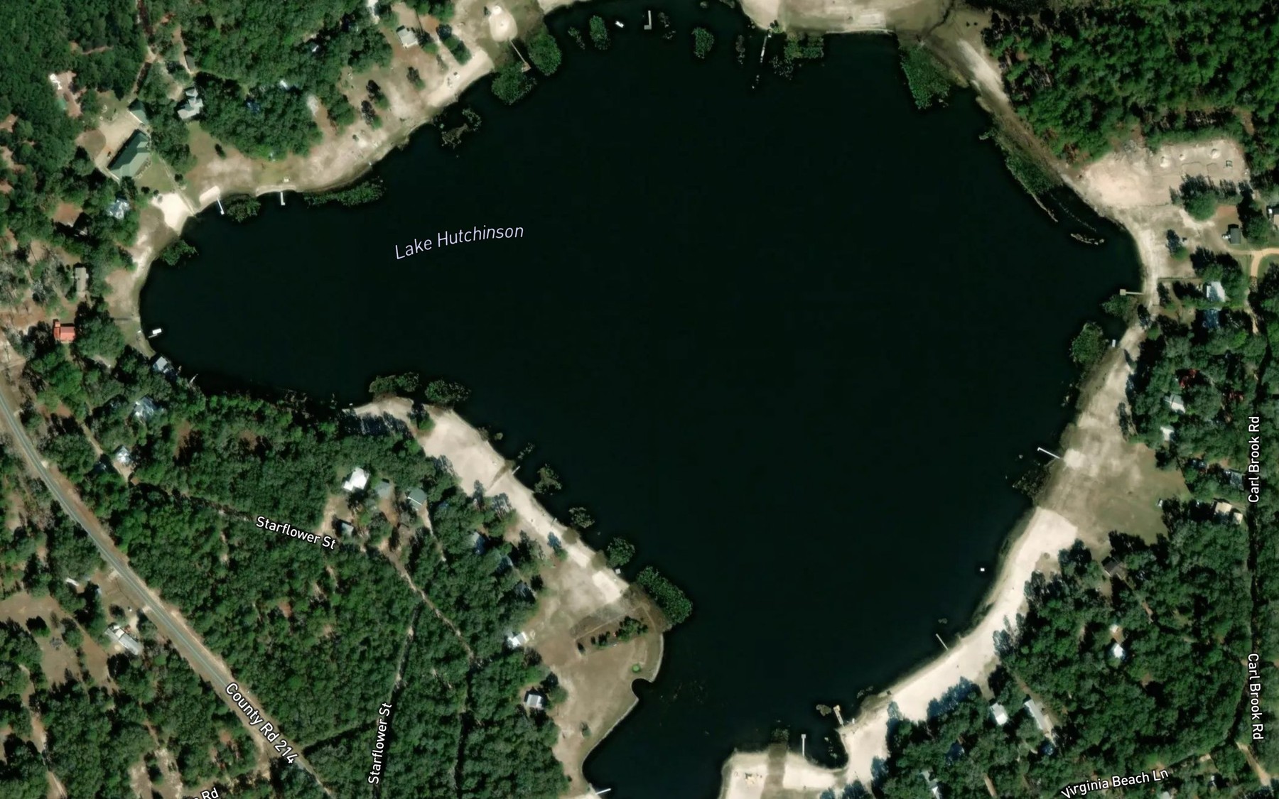 Satellite map of the Lake Hutchinson