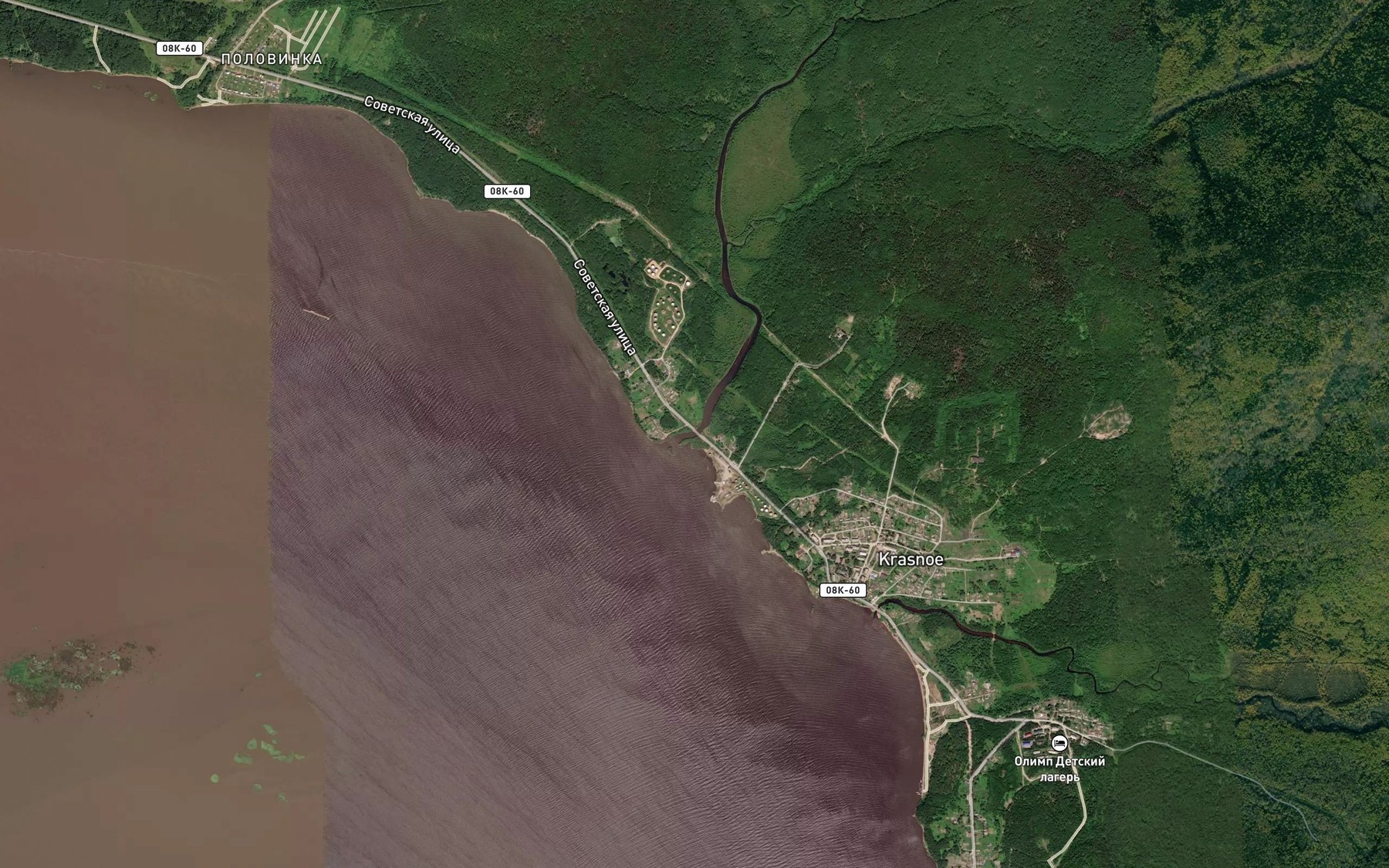 Satellite map of the Verkhnyaya Patkha