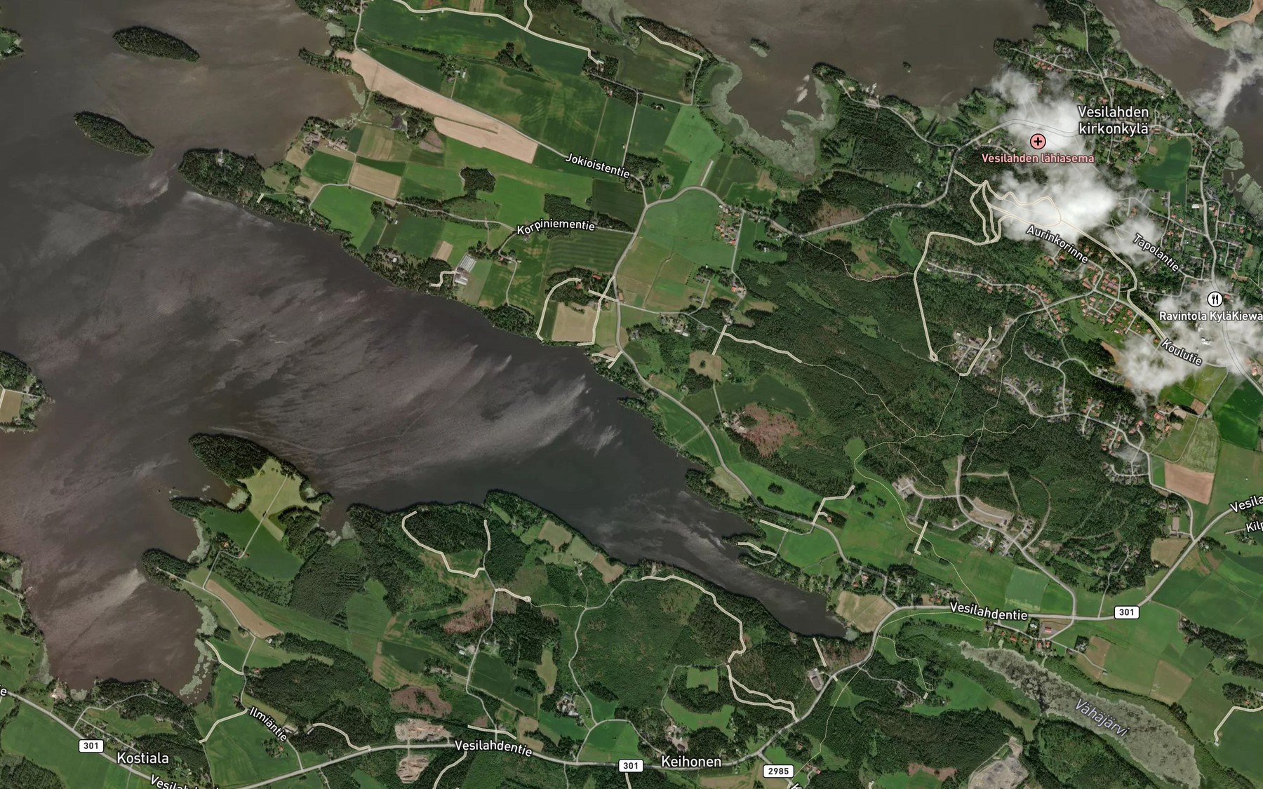 Satellite map of the Lanttulahti