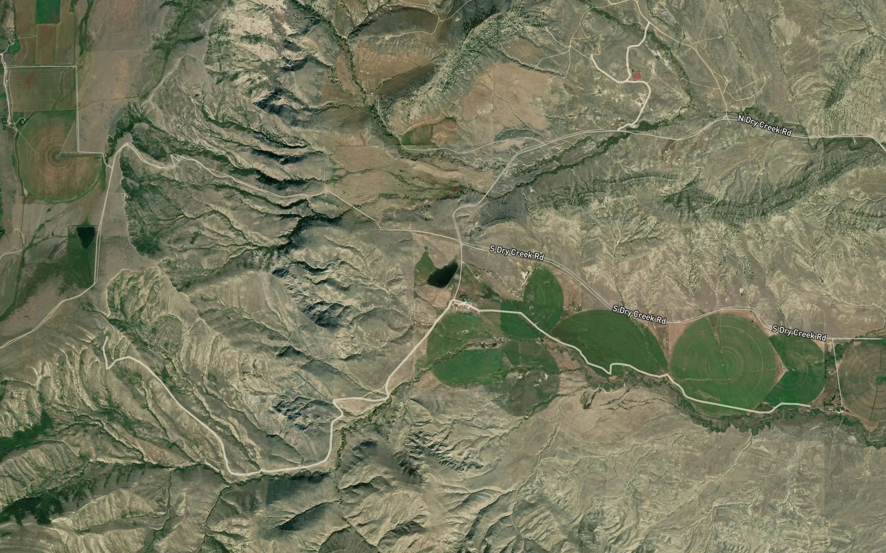 Satellite map of the Bidstrip Reservoir