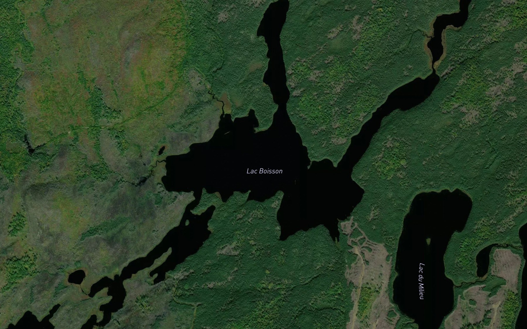 Satellite map of the Lac Boisson
