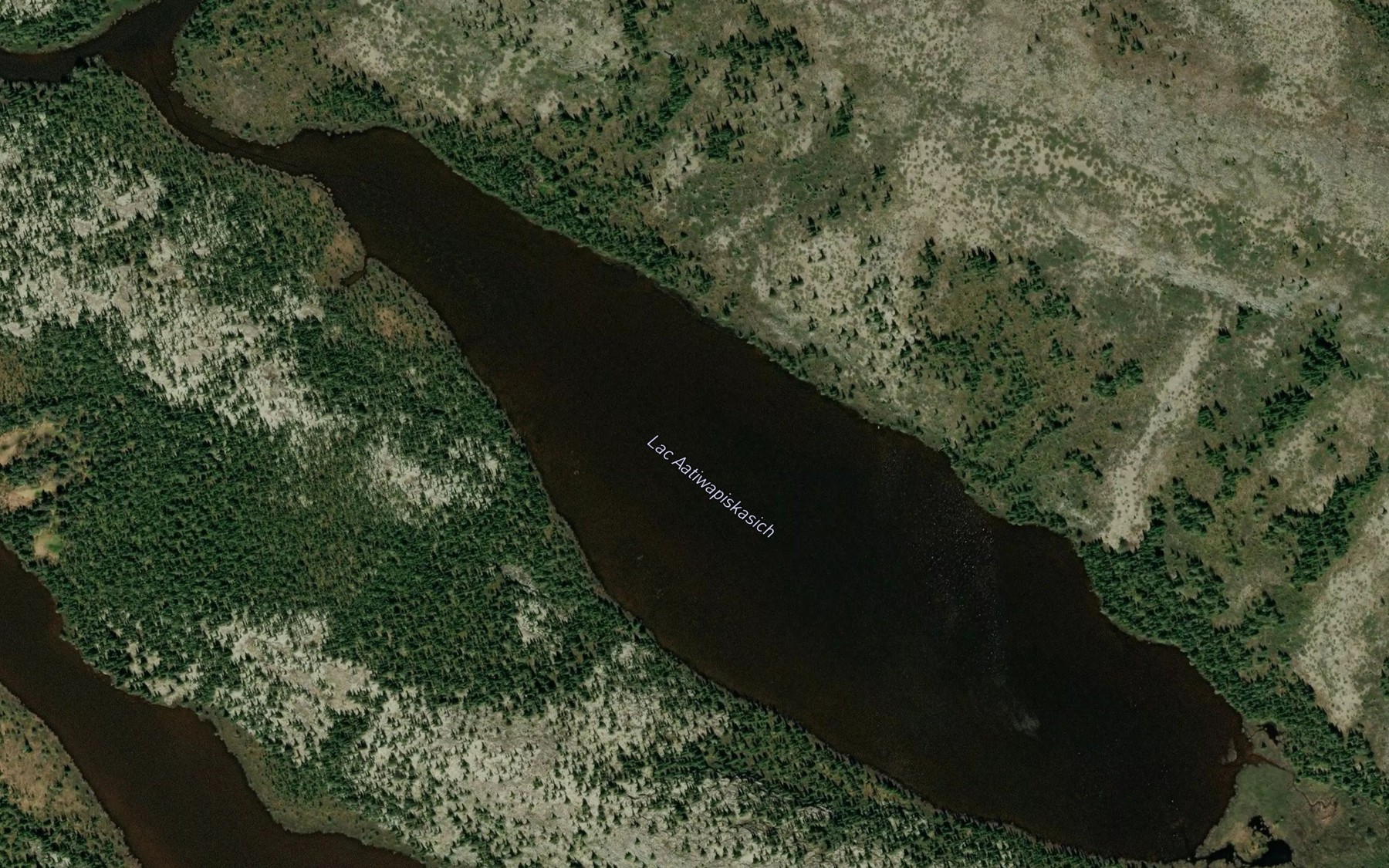 Satellite map of the Lac Aatiwapiskasich