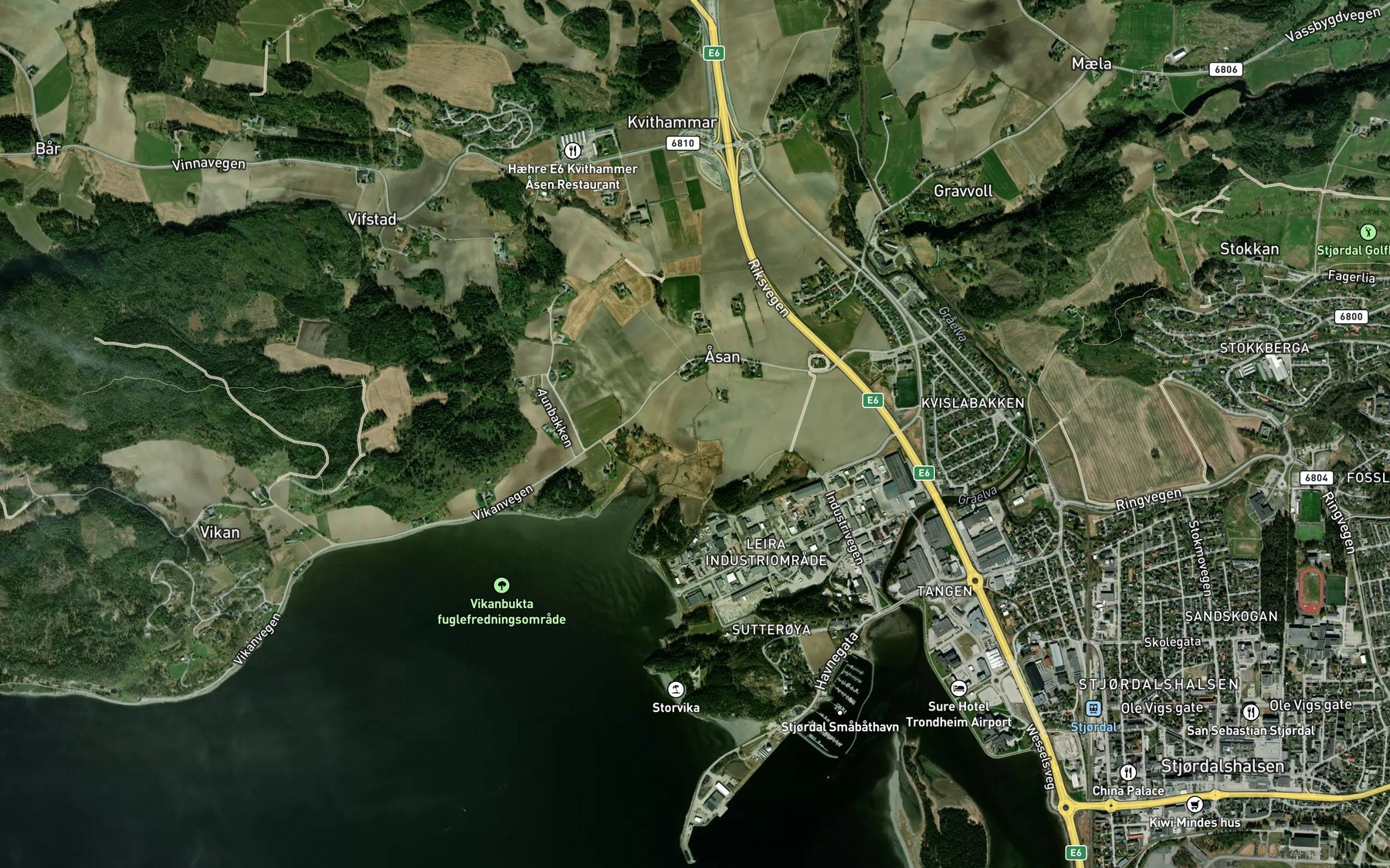 Satellite map of the Vikaunbekken