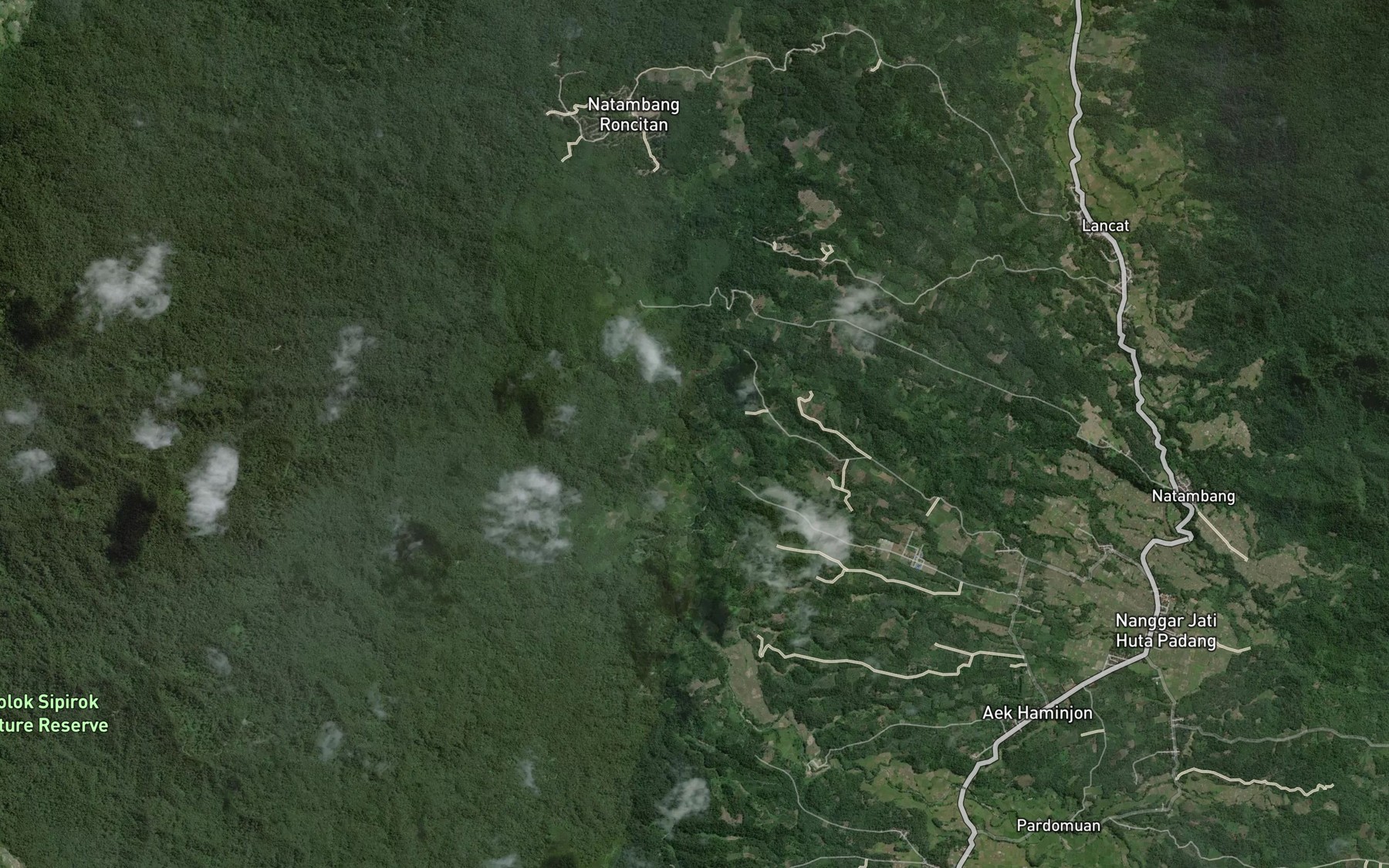 Satellite map of the Aek Hopur