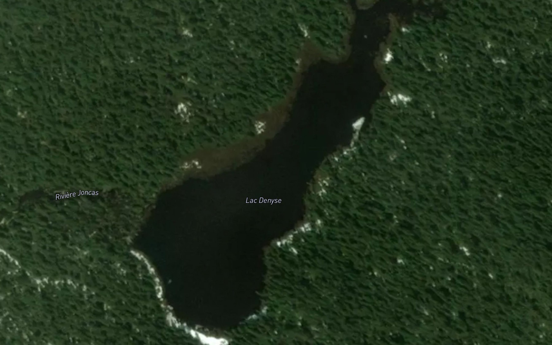 Satellite map of the Lac Denyse