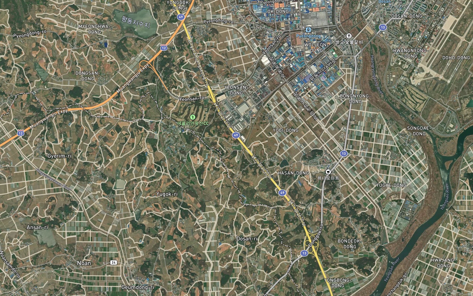 Satellite map of the Yogije