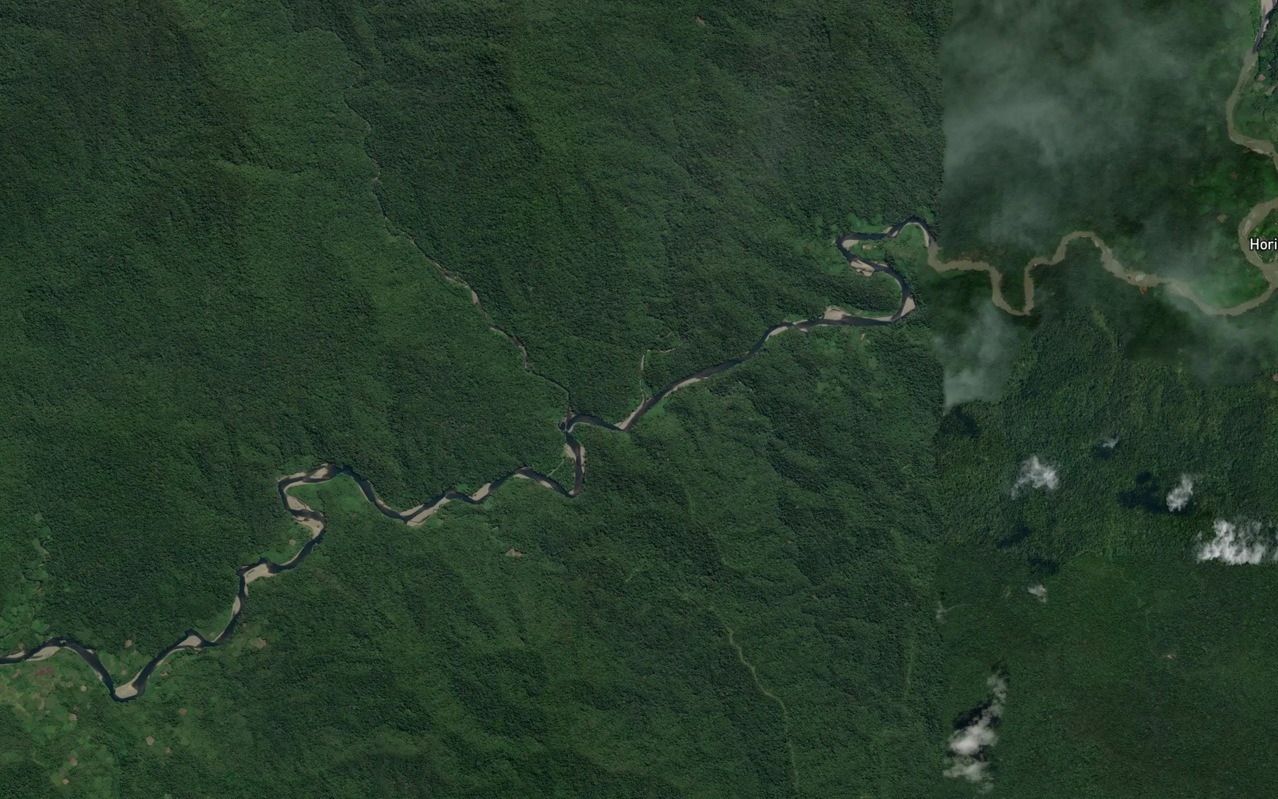 Satellite map of the Huina Creek