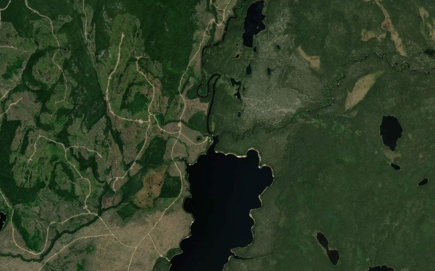 Satellite map of the Riviere Sylvestre Ouest