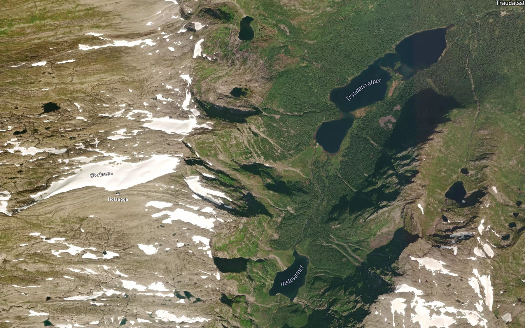 Satellite map of the Johillelva